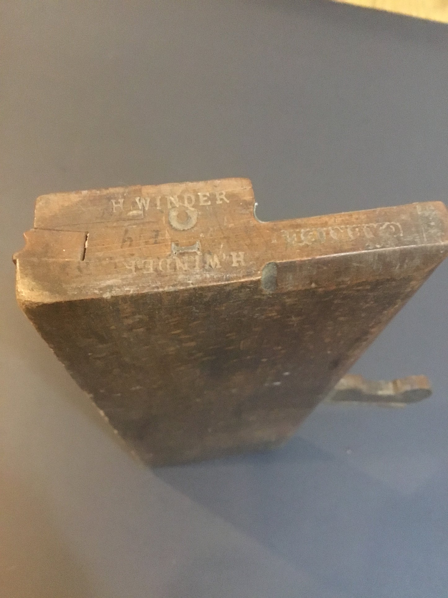 Antique Moulding Plane with Makers Name .
