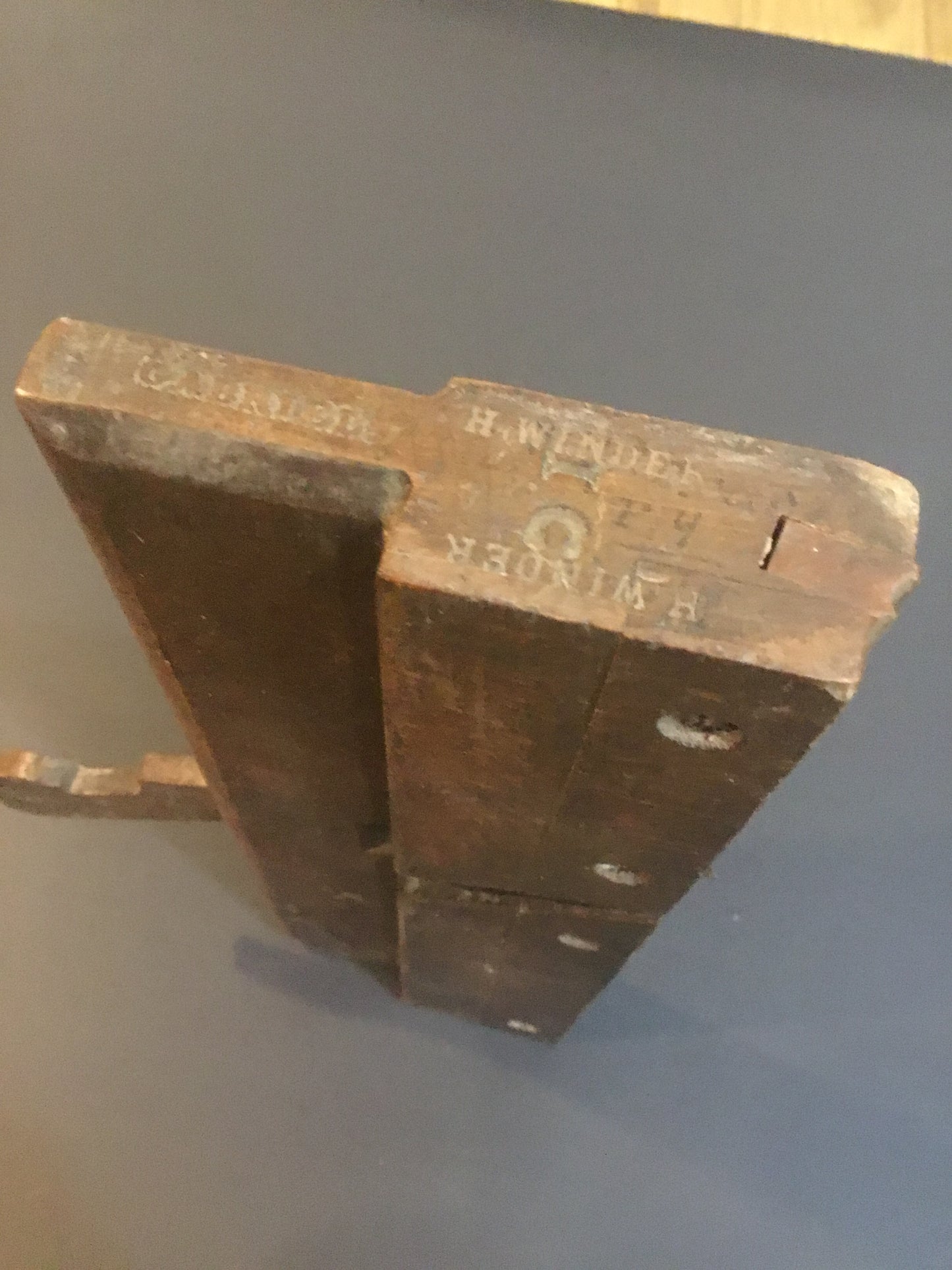 Antique Moulding Plane with Makers Name .