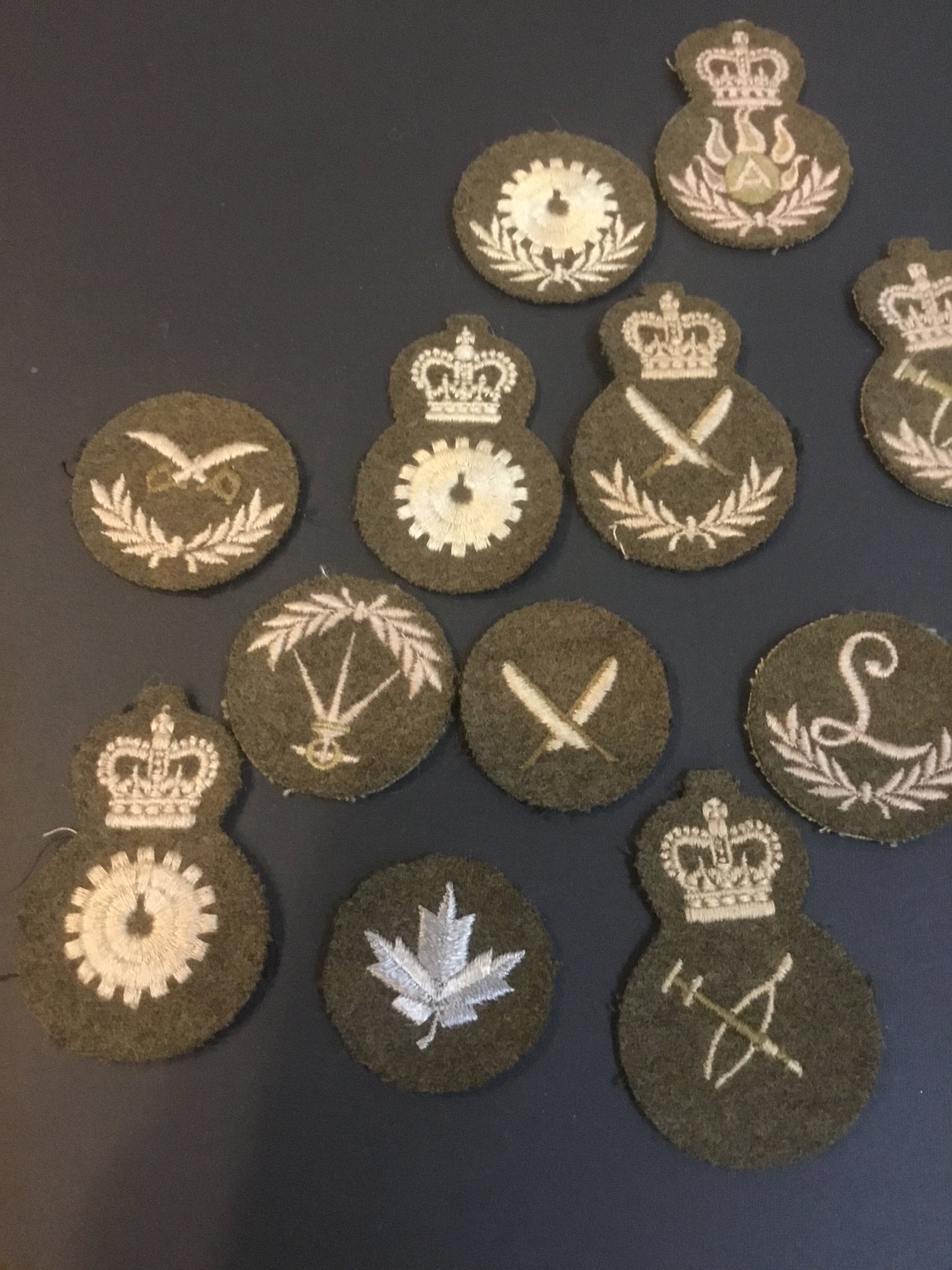 Lot of of Post war Canadian Military Trade Badges ,