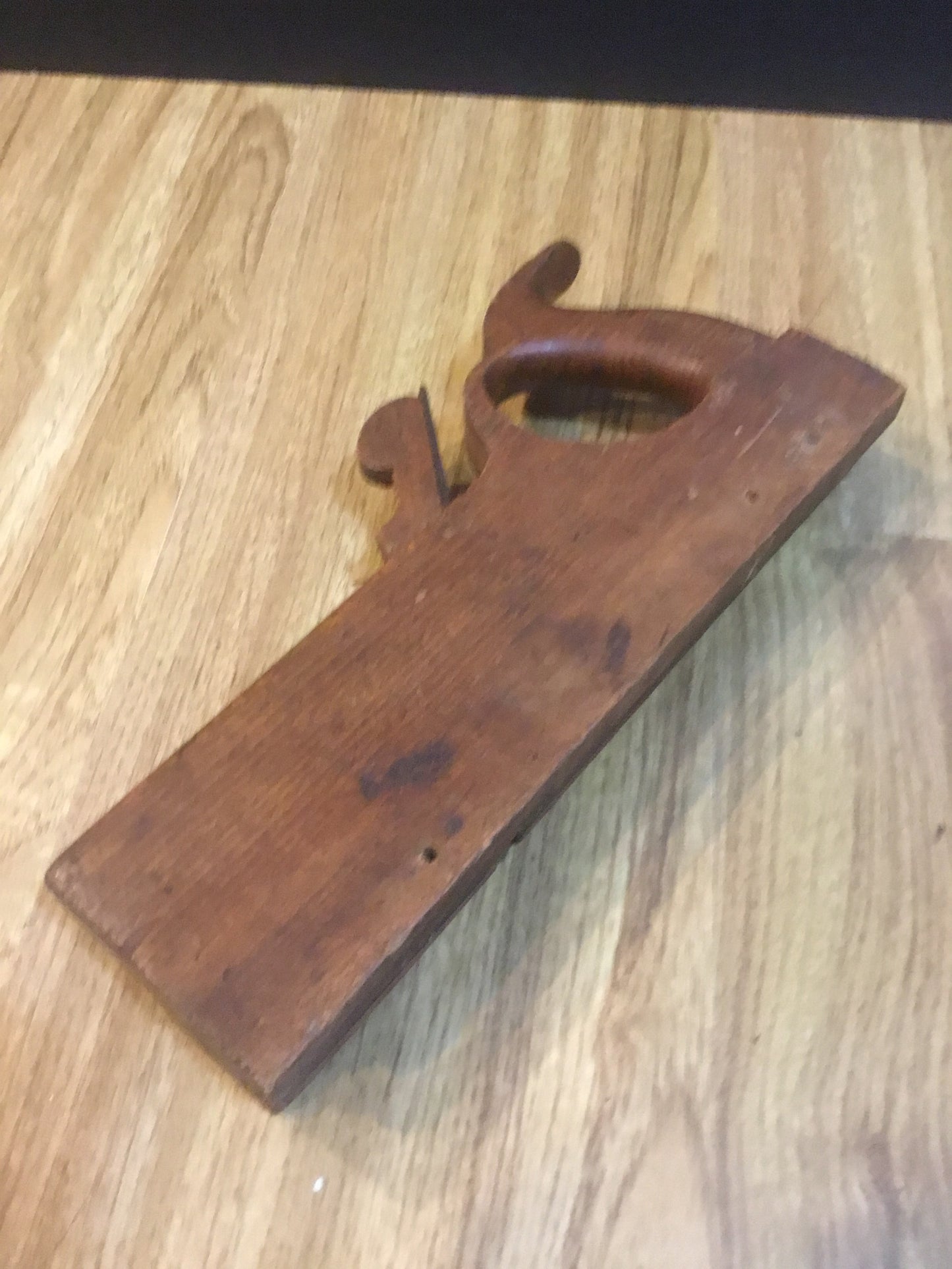 Antique ;7/8 Inch Handled Tongue Groove Molding Plane, is very good condition , has two planing blades