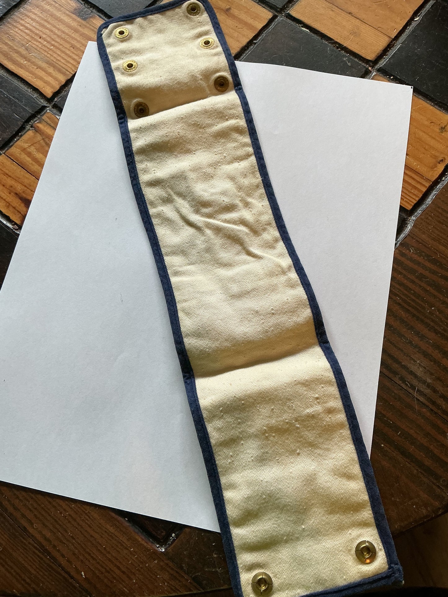 Early Navy Naval Patrol Brassard/Armband . Embroidered on linen