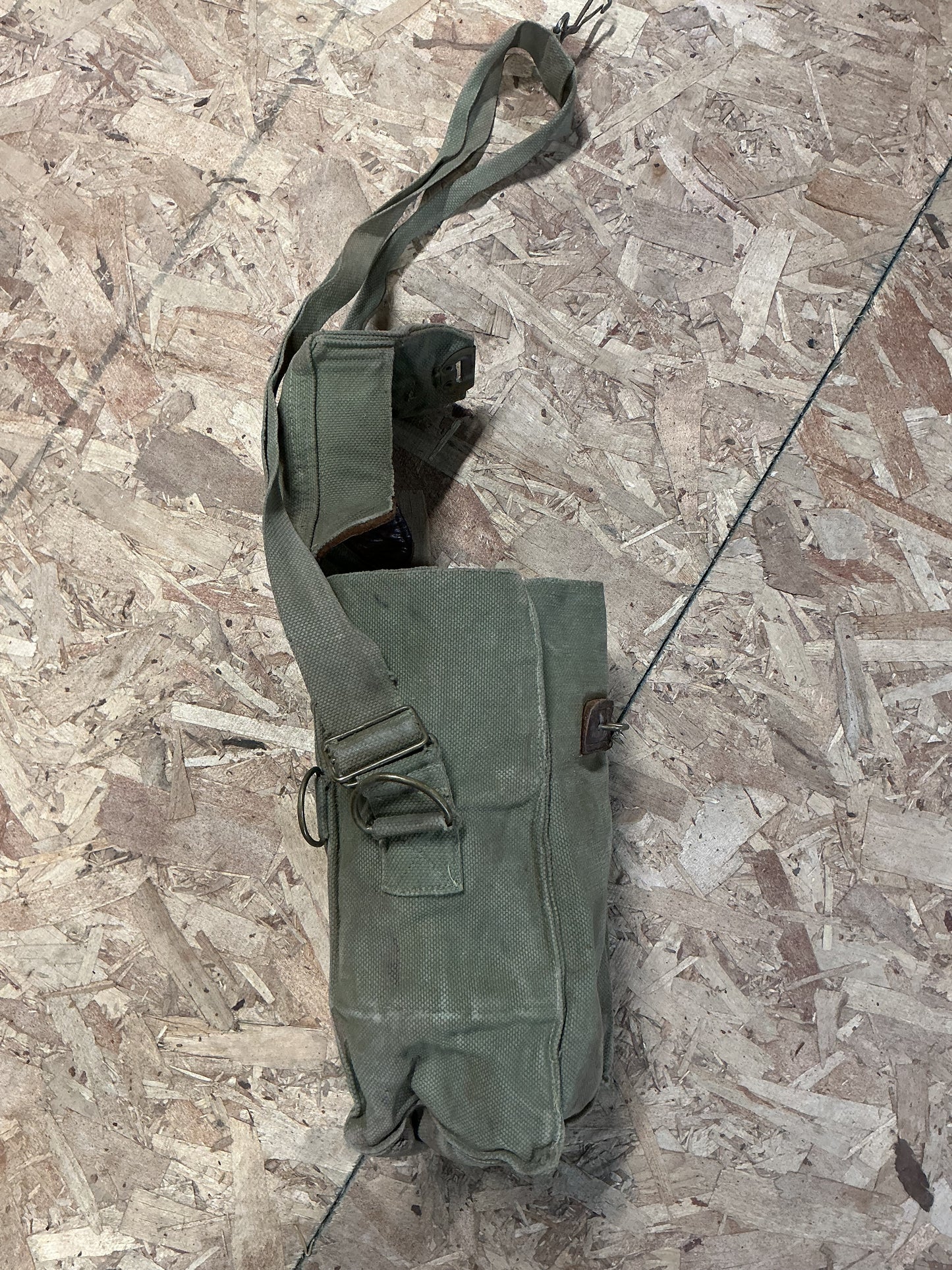 1950s Military Surplus Belgian Gas Mask Bag