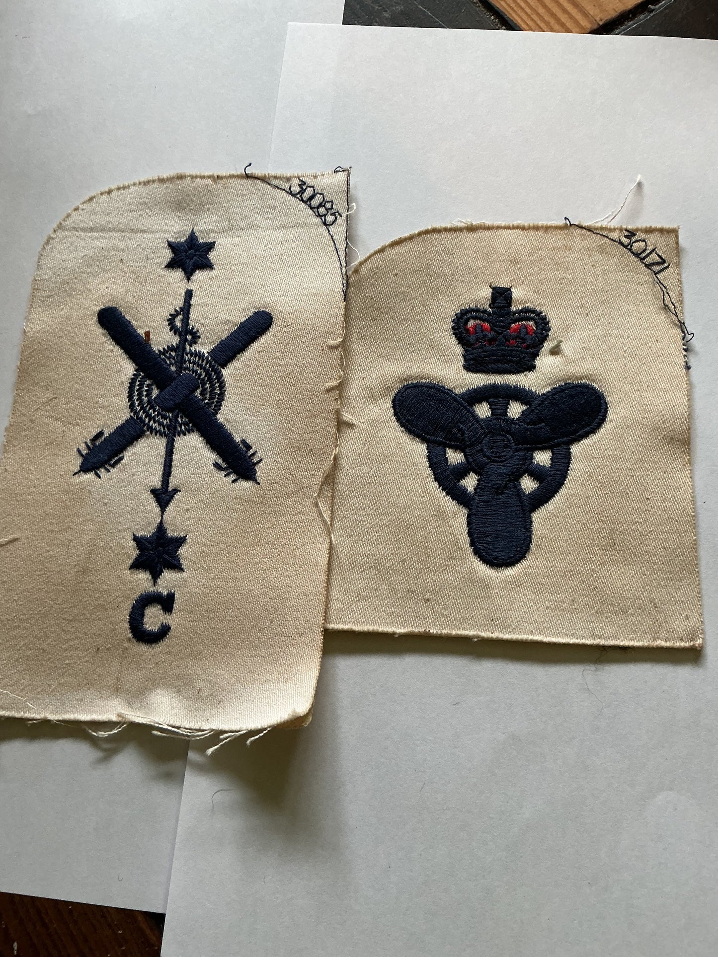 British Royal Navy Anti. Submarine Badge & Royal Navy Stoker Badge