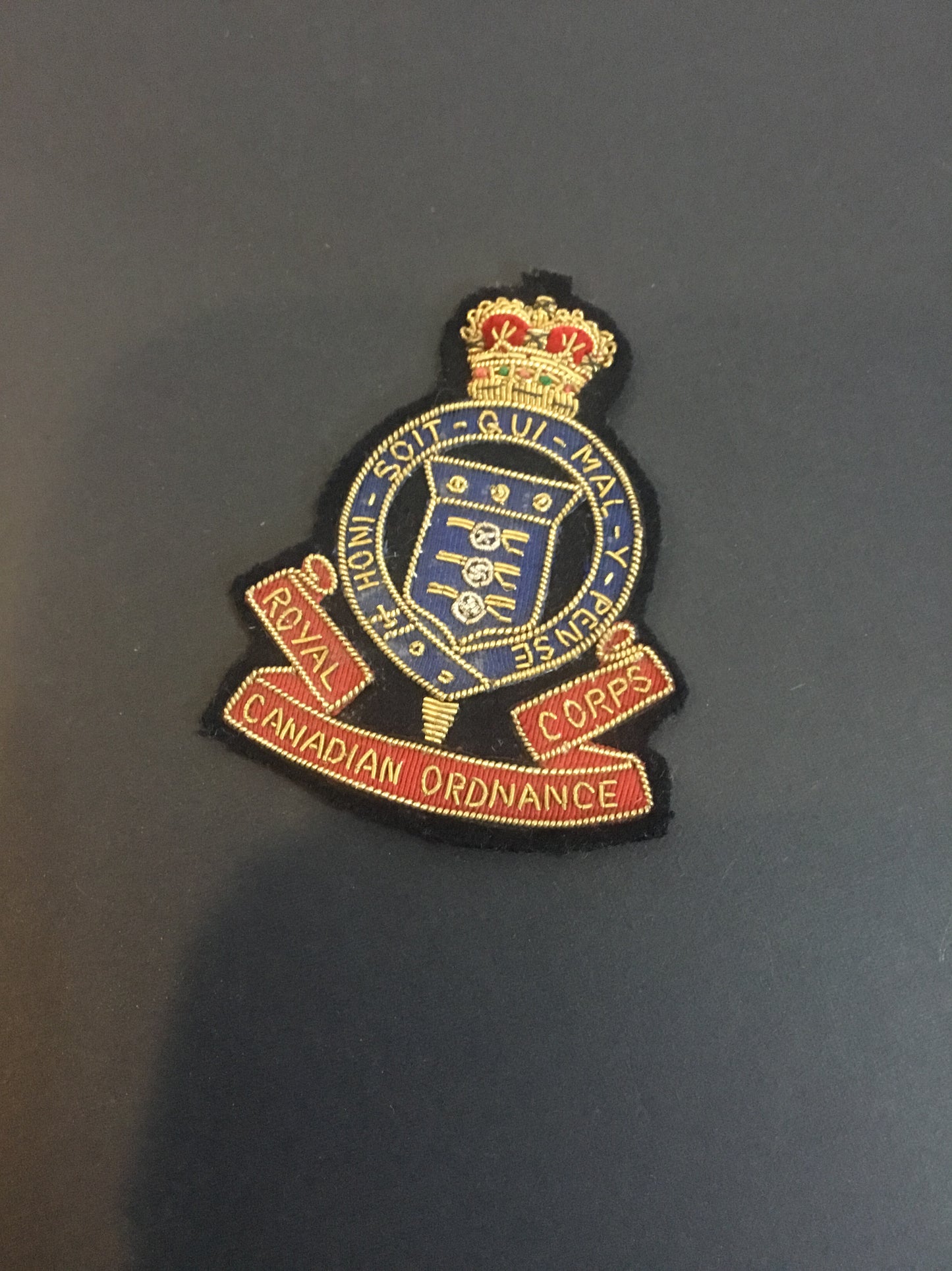 Royal Canadian Ordnance Corps Blazer Crest