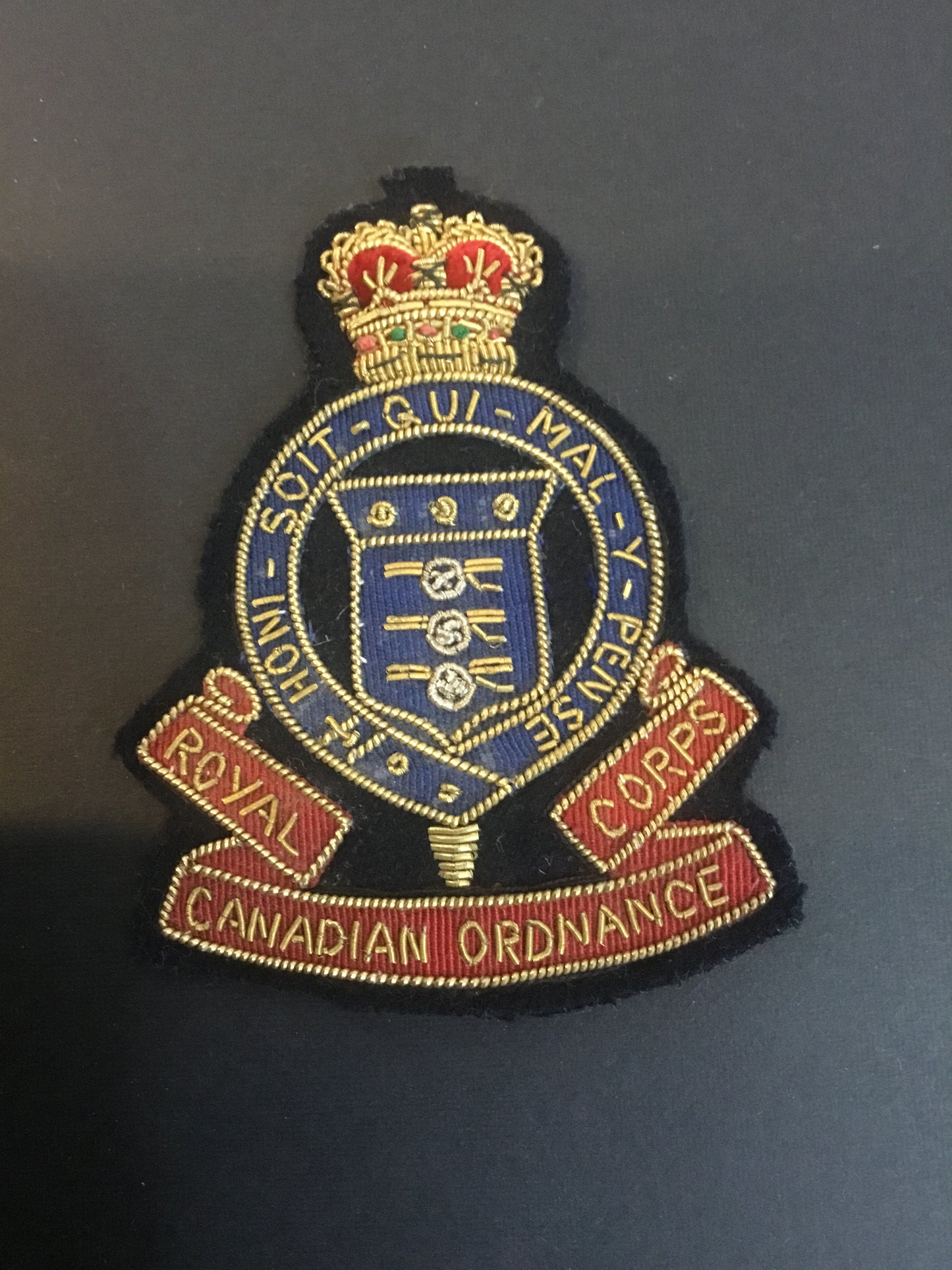 Royal Canadian Ordnance Corps Blazer Crest
