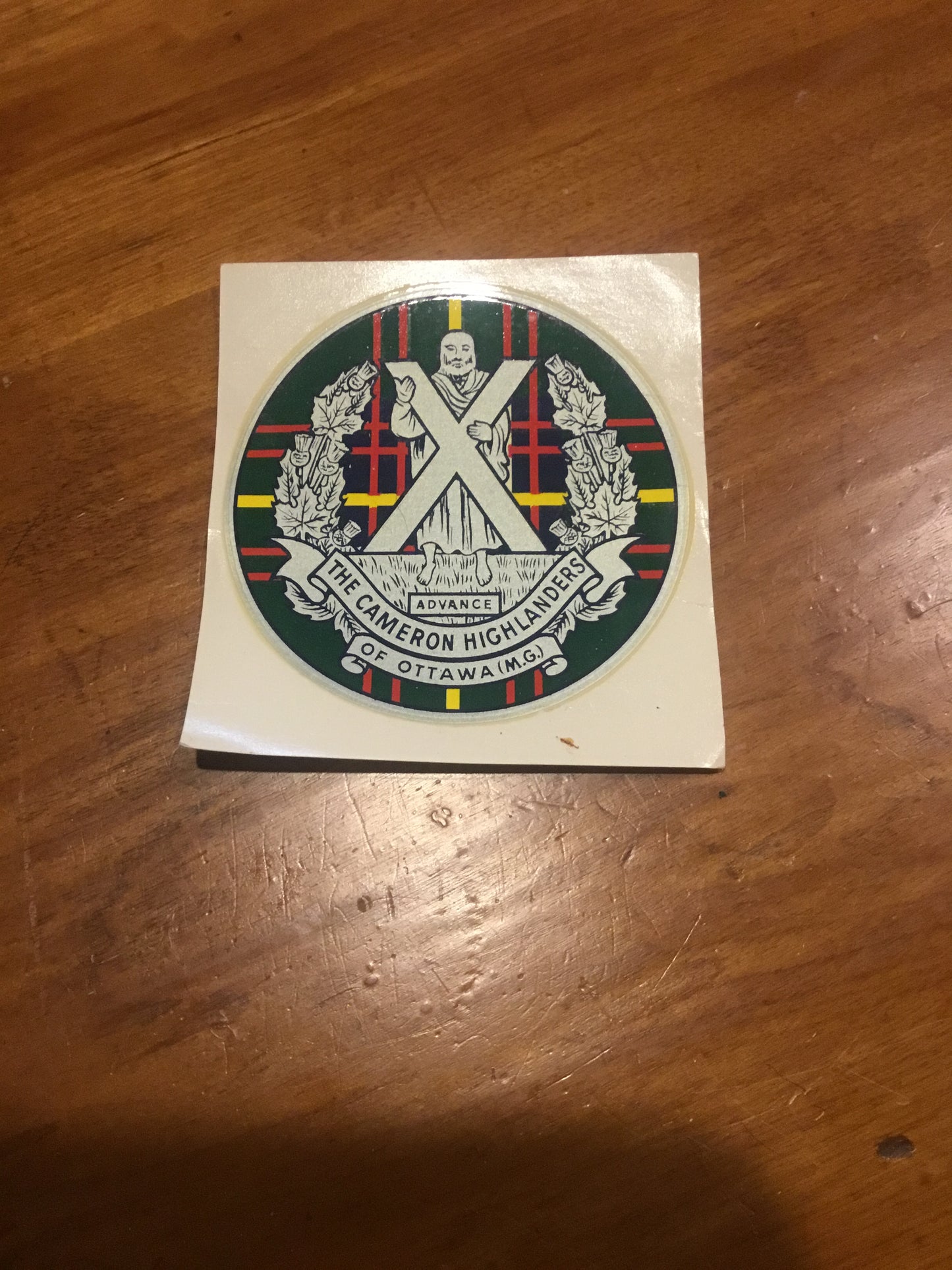 Vintage Cameron Highlanders of Ottawa Decal