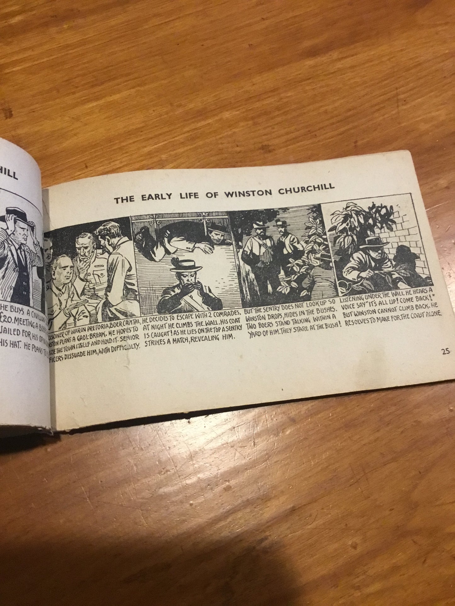 56-page comic strip biography of Winston Churchill appeared in 1942.