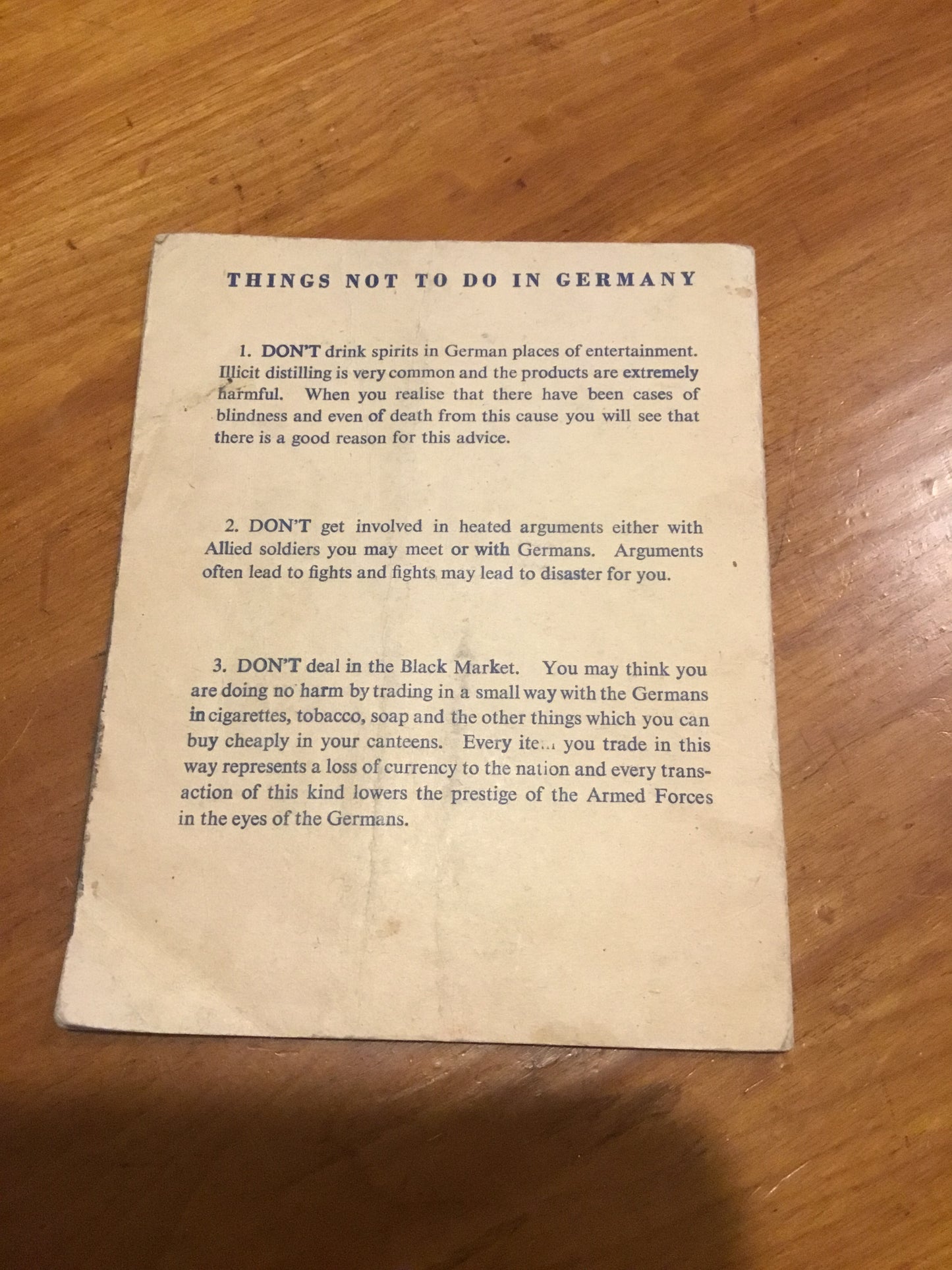 British Army of the Rhine , Pamphlet 36 pages