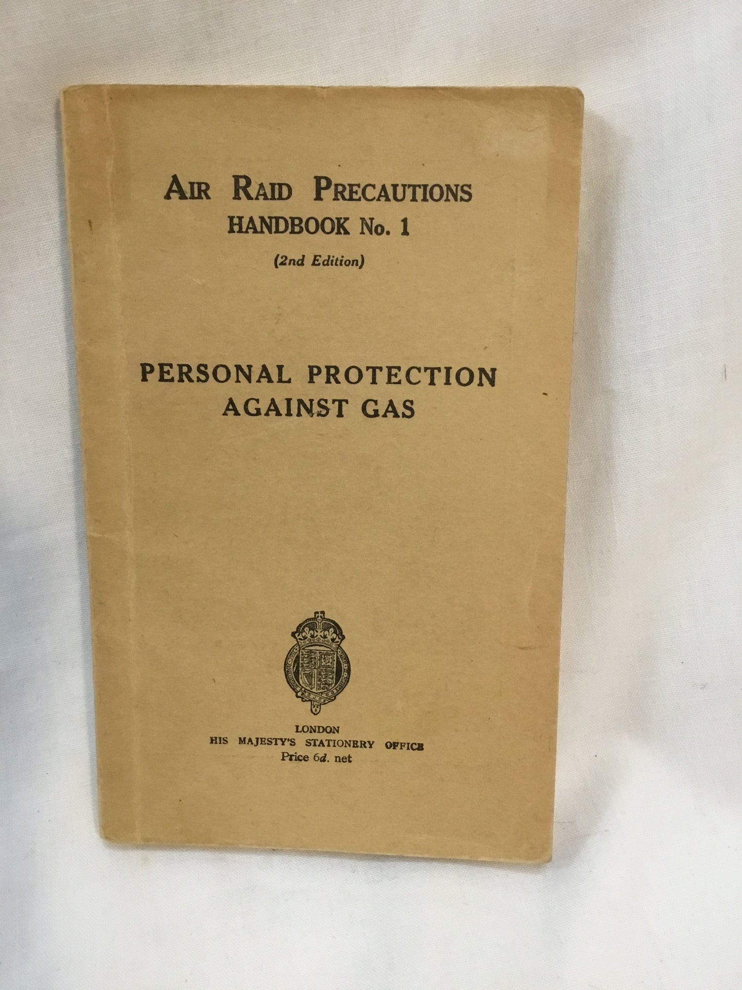 WW11 Air RAID precautions, handbook number one personal protection against gas