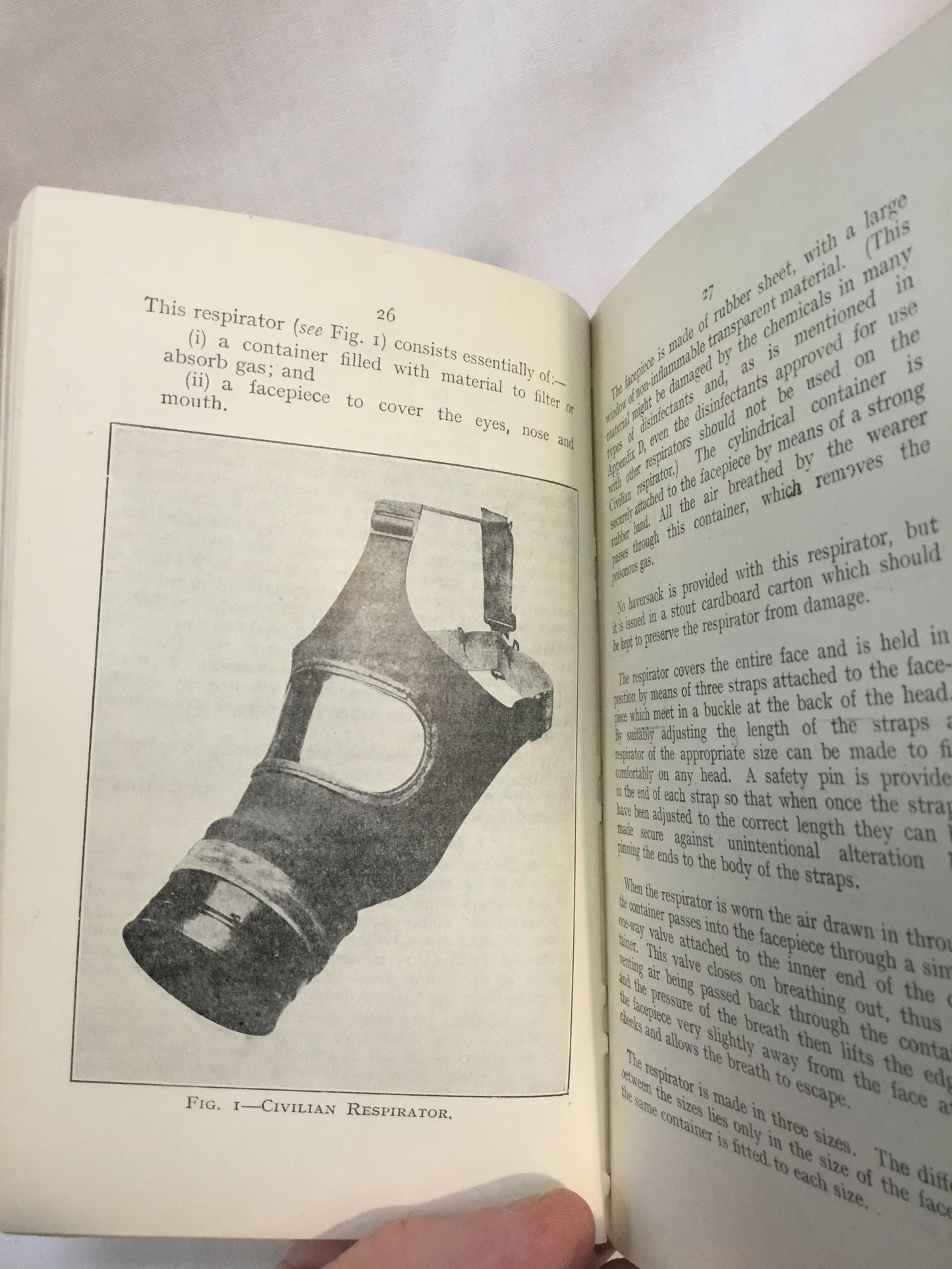 WW11 Air RAID precautions, handbook number one personal protection against gas