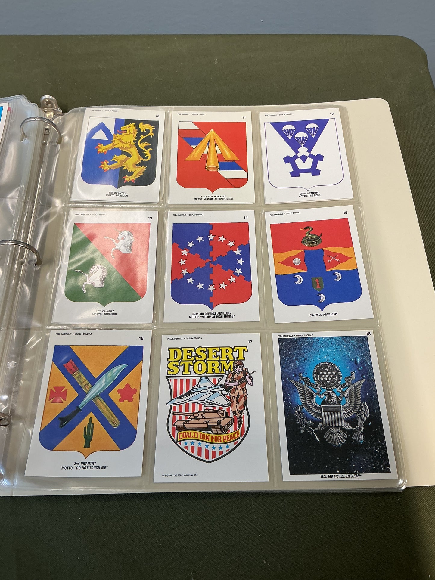 1991 Lot of Desert Storm Cards in Binder 110 Count