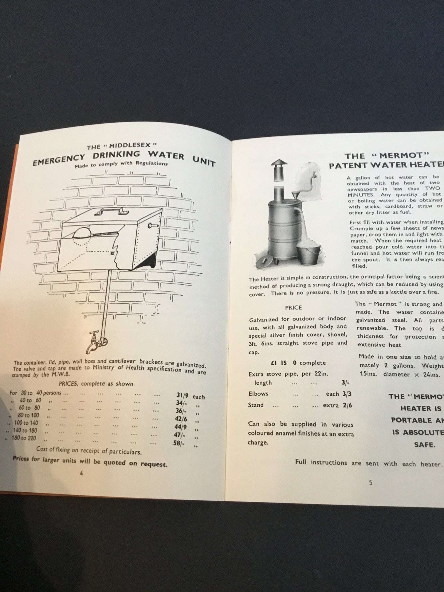 WW 11 ARP For Business Houses , Supply Brochure