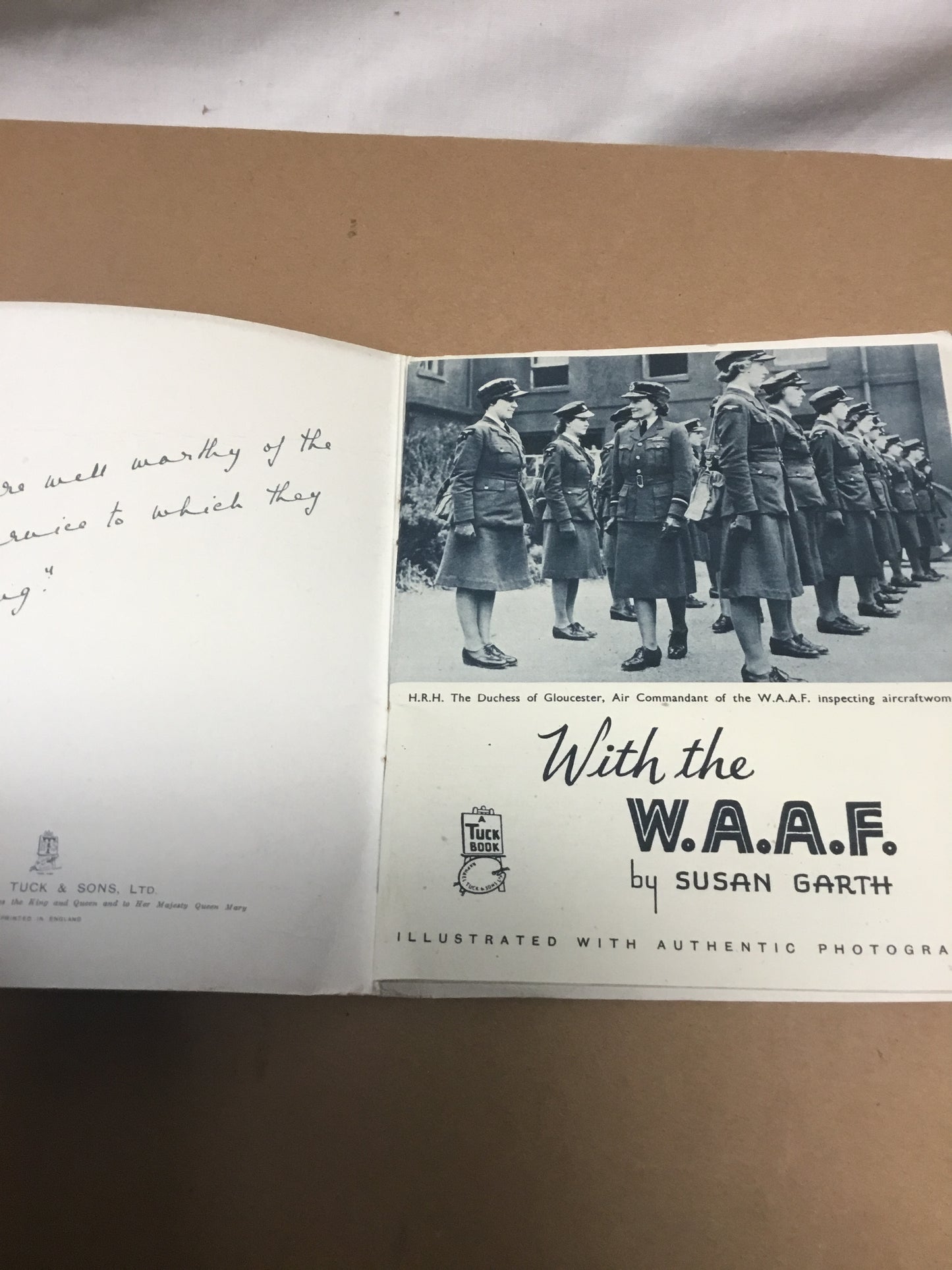 With The W.A.A.F. (1944) By Susan Garth, by Tuck Boo