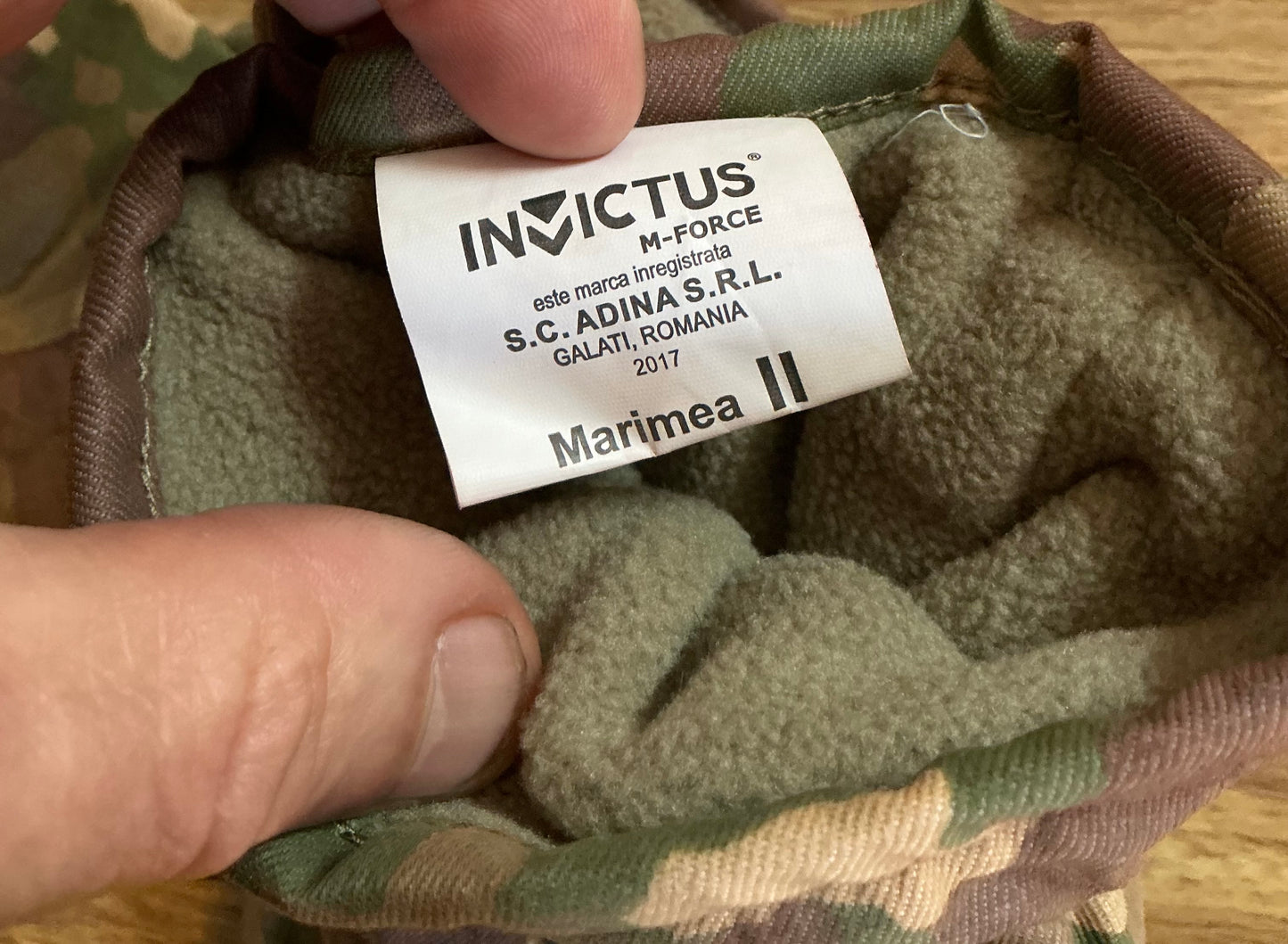 Romanian Camouflage Winter Mitts Fleece Lined
