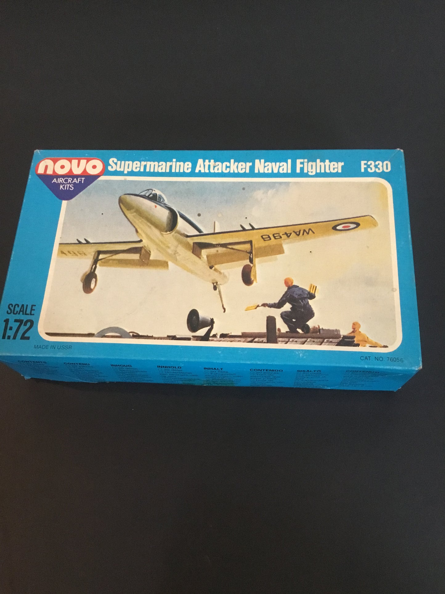 Vintage 1/72 F330 Novo Supermarine Attacker Naval Fighter - (ex Frog)