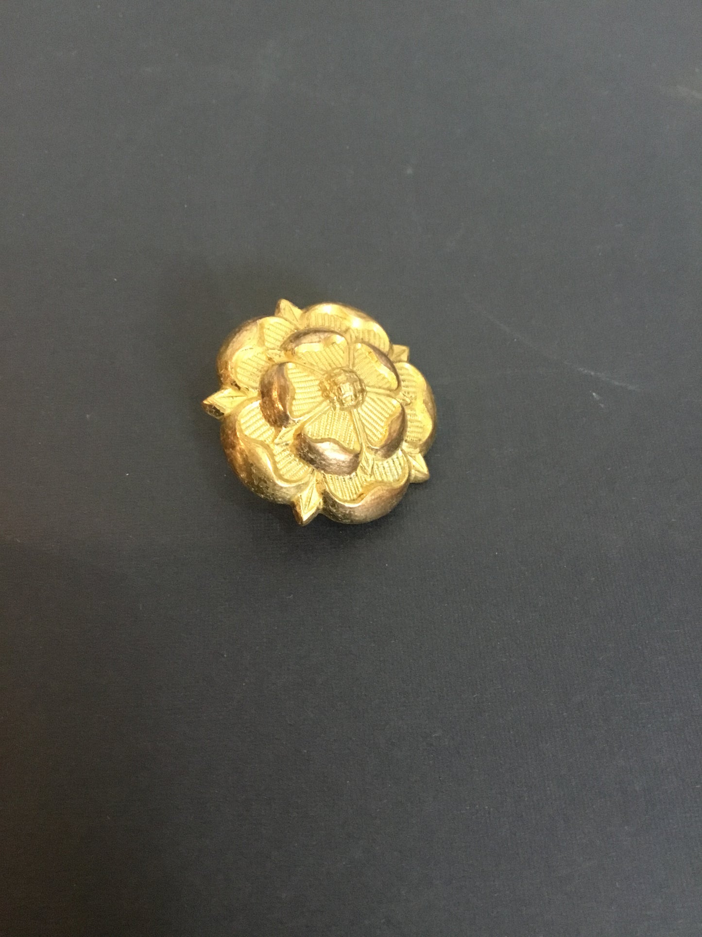 British, c1908, East Lancashire Gilt Collar Badge (Tudor Rose), 2 lugs,