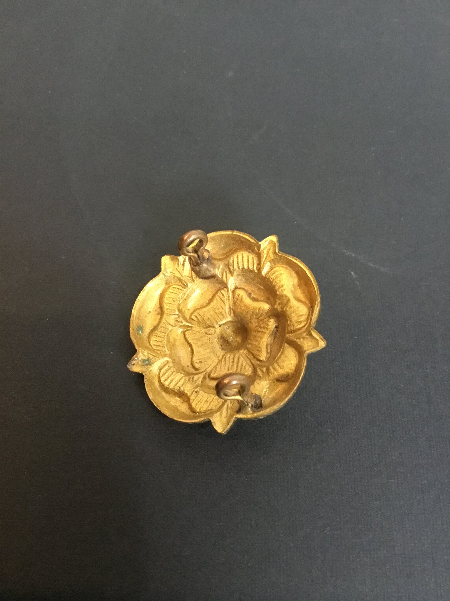 British, c1908, East Lancashire Gilt Collar Badge (Tudor Rose), 2 lugs,