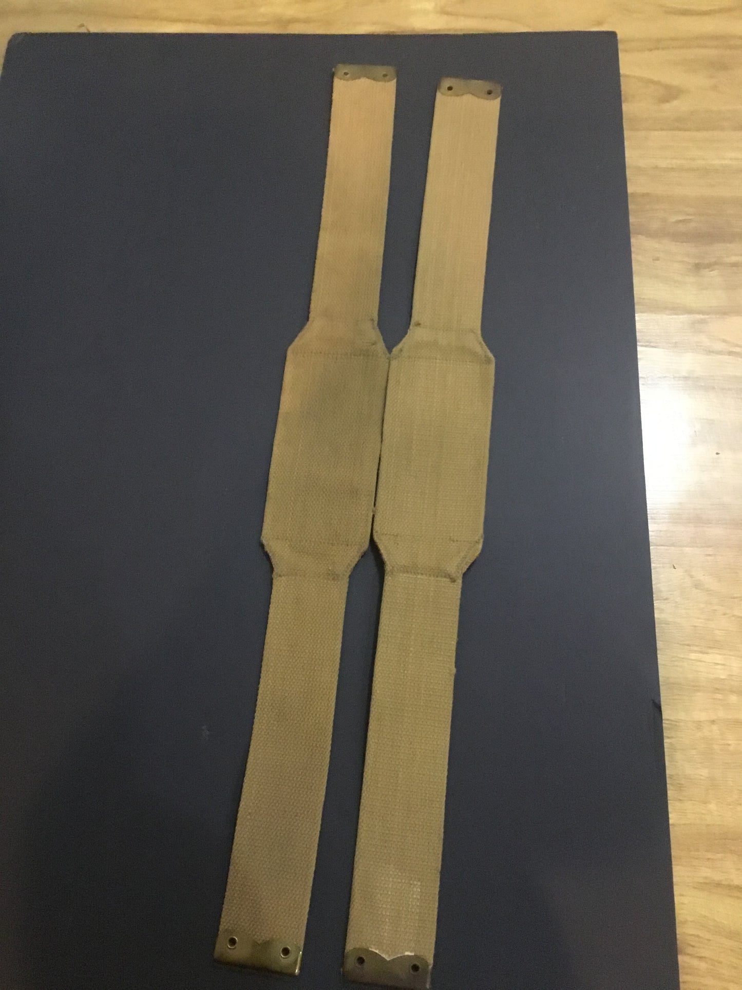 Pair WW11 Canadian Bren Pouch Straps , 1940