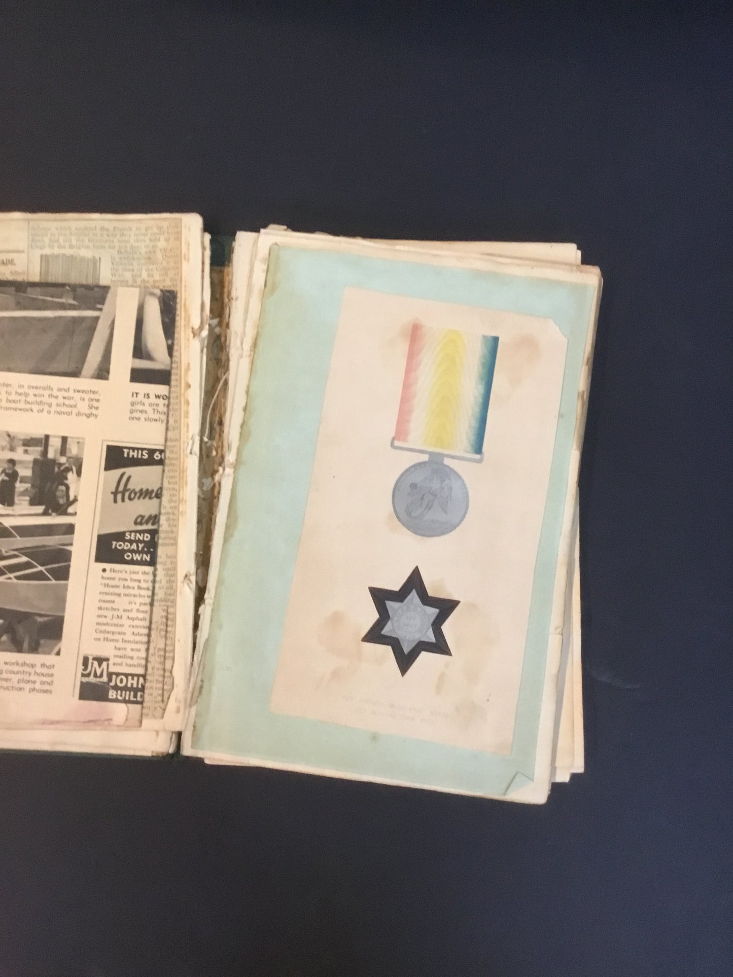 Early British Medals & Ribbons Scrap Book