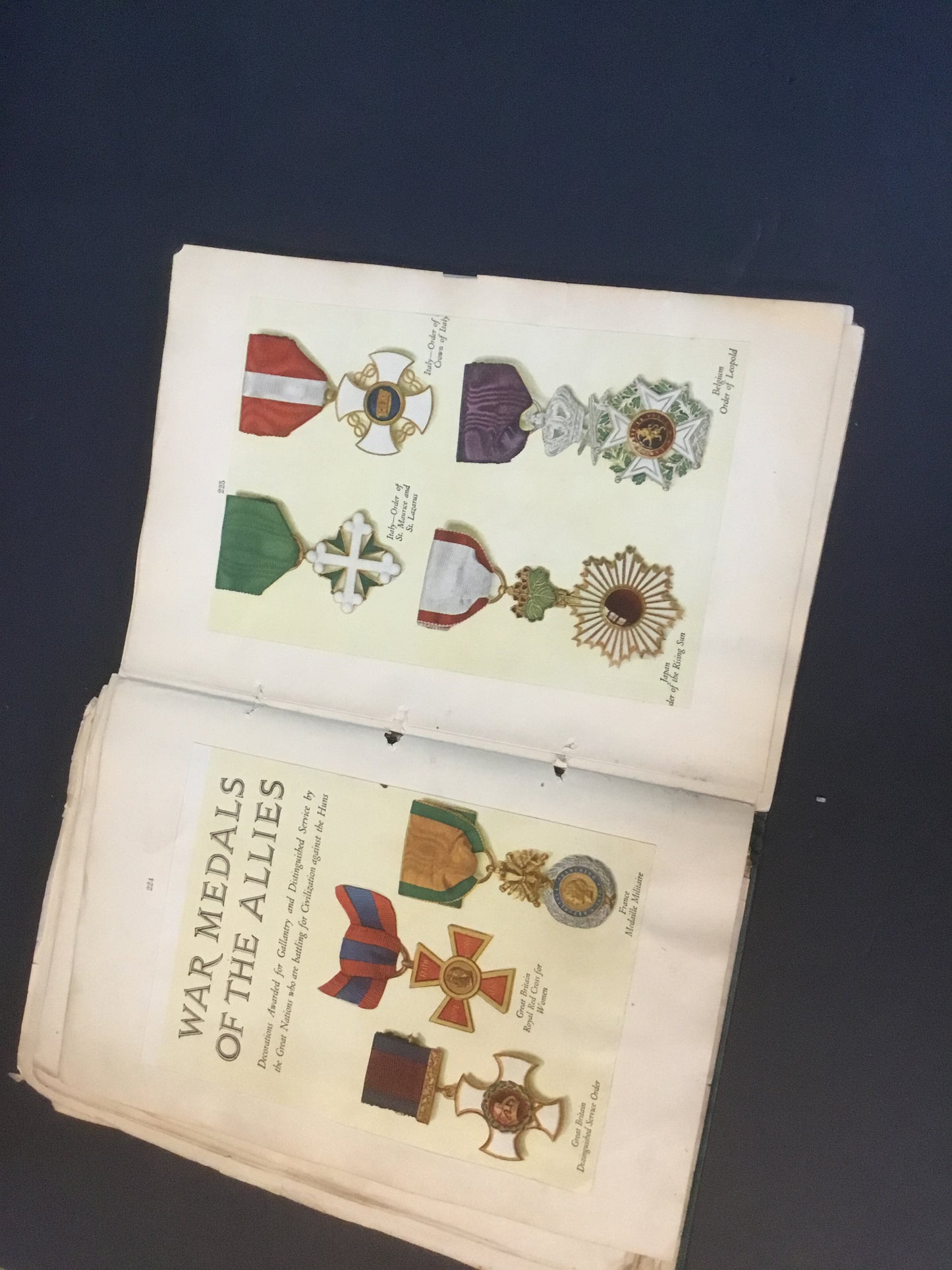 Early British Medals & Ribbons Scrap Book