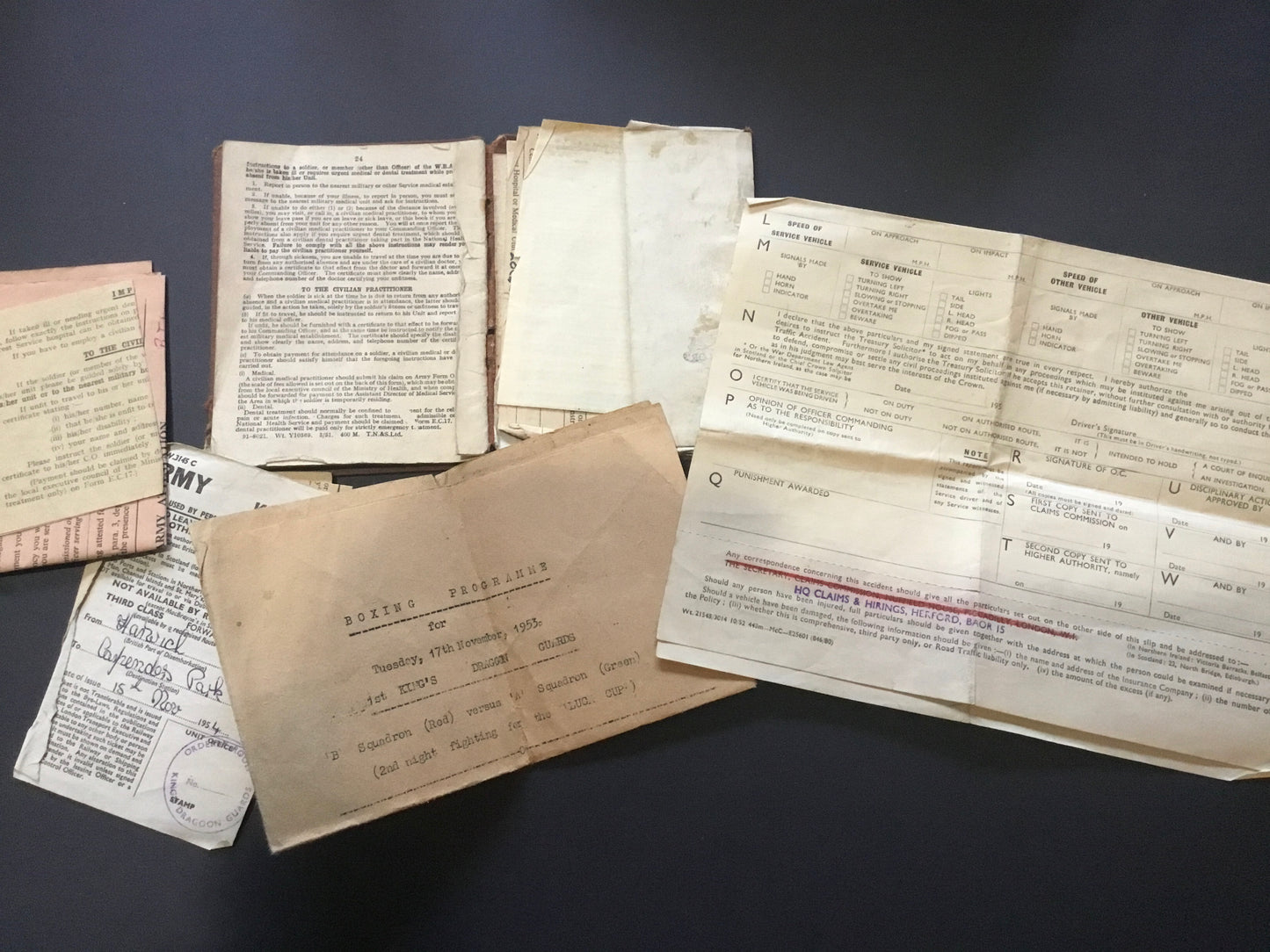British Soldiers Record and Pay book 1950s