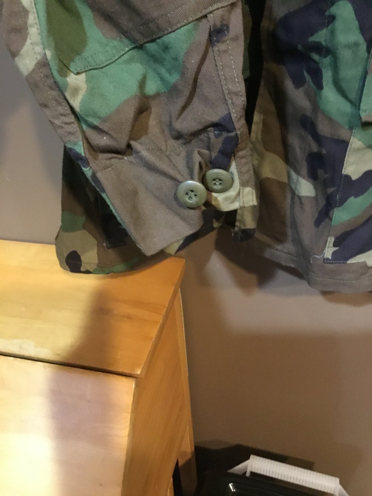 Woodland Camouflage BDU SHIRT/Jacket Large Short