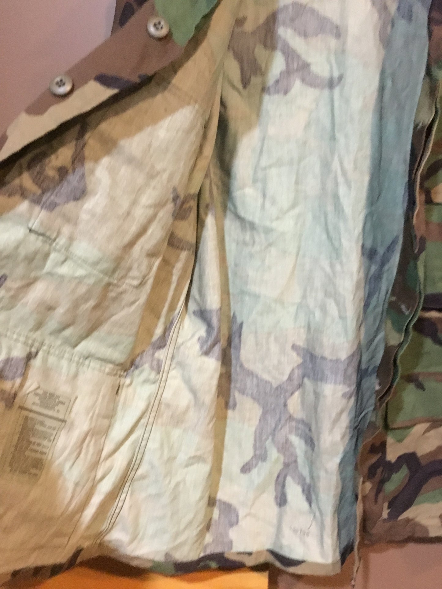 Woodland Camouflage BDU SHIRT/Jacket Large Short