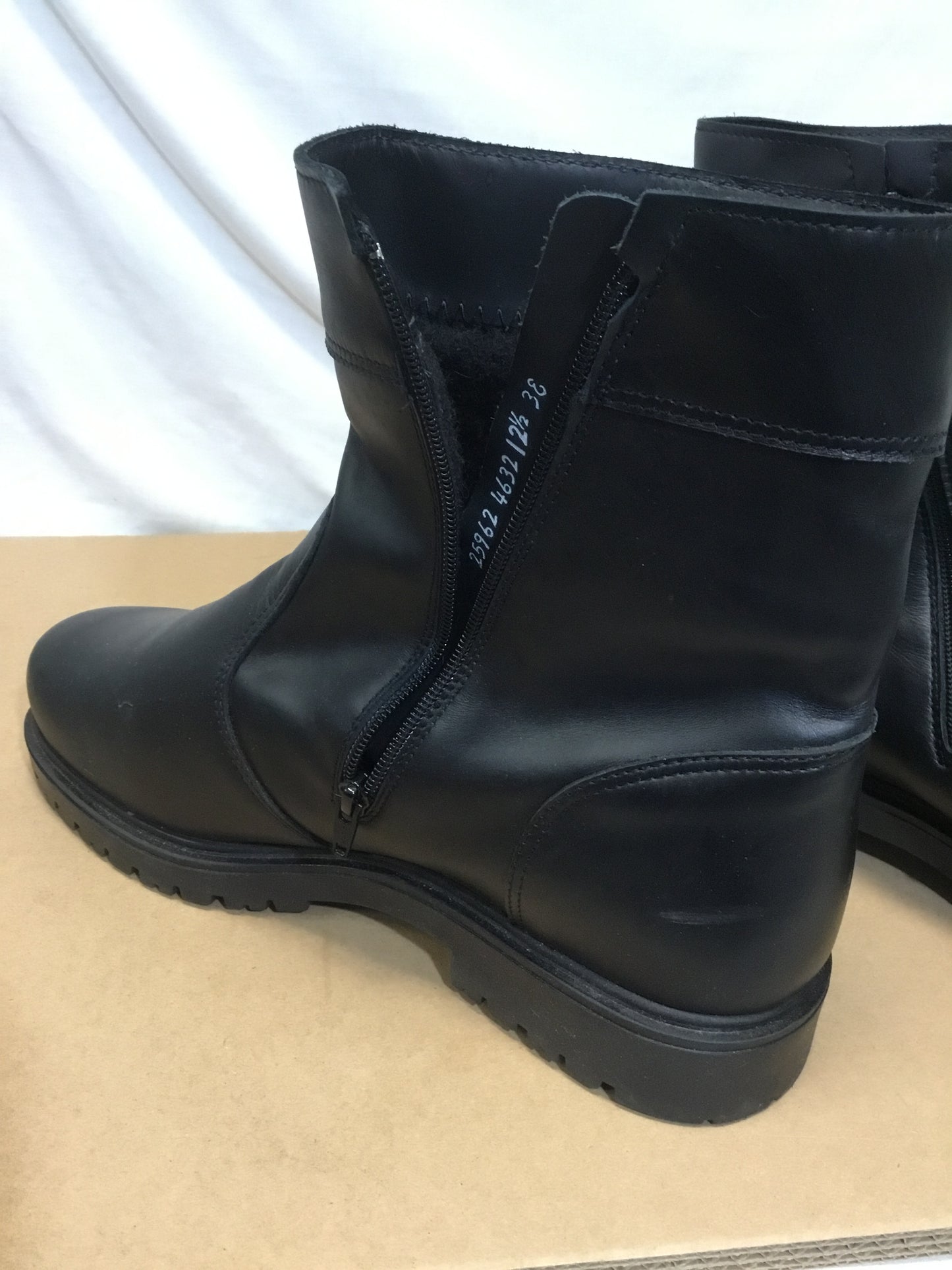 Zipper up Military Officers Dress Boots Size 12 1/2 W
