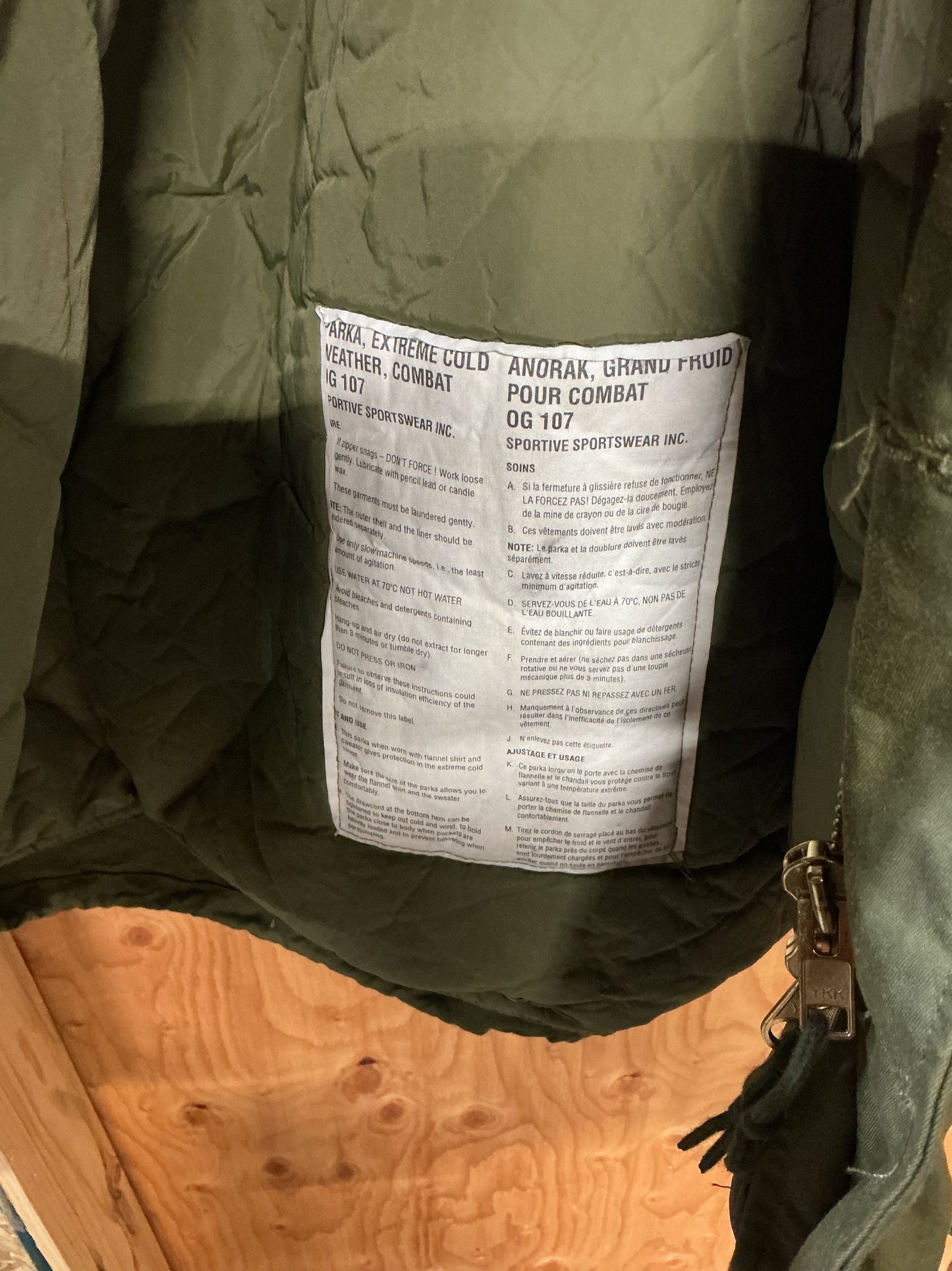 Vintage Canadian Military Arctic Parka Large Tall -73/44