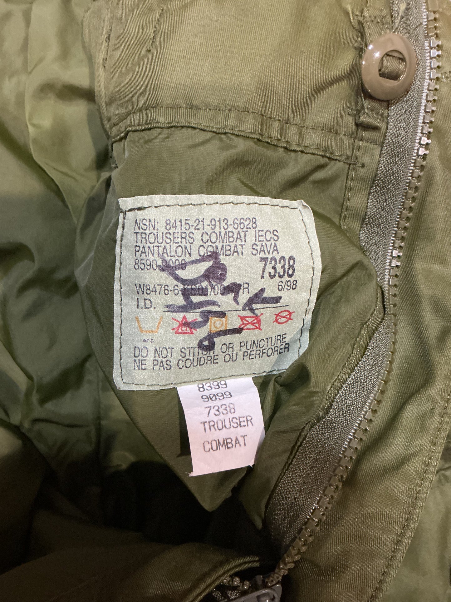 Canadian Forces Cold Wet Weather Pants Large -Tall 73/38