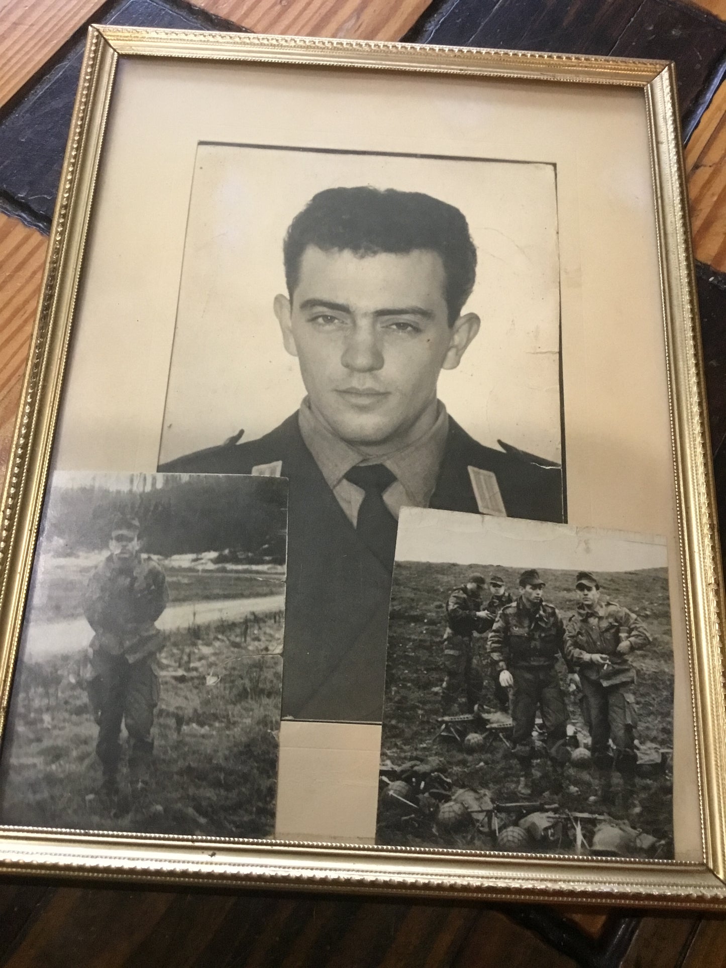 Vintage Framed Photos Russian Soldier