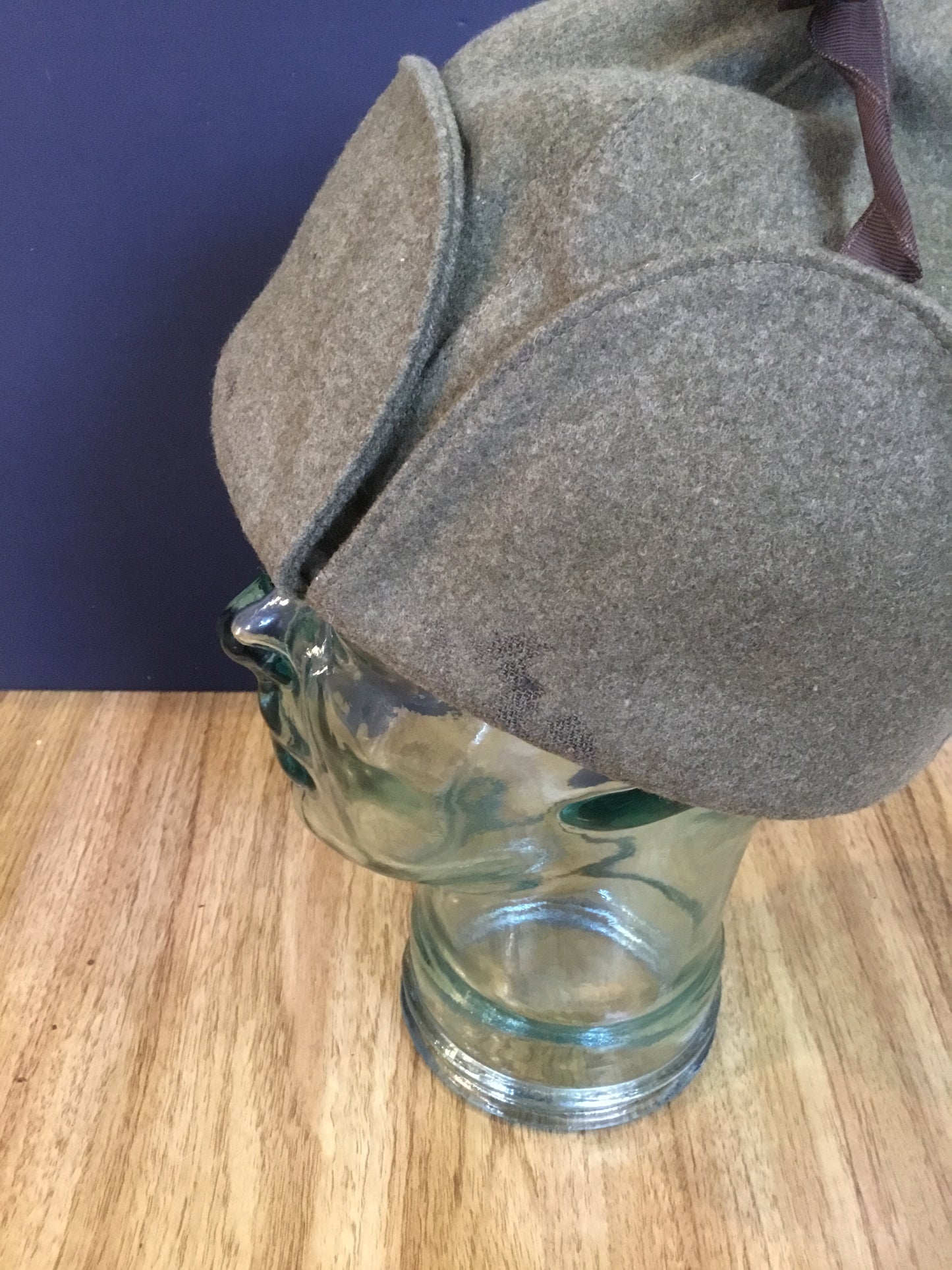 WW2 Canadian Army Winter Tie Top Wool Hat