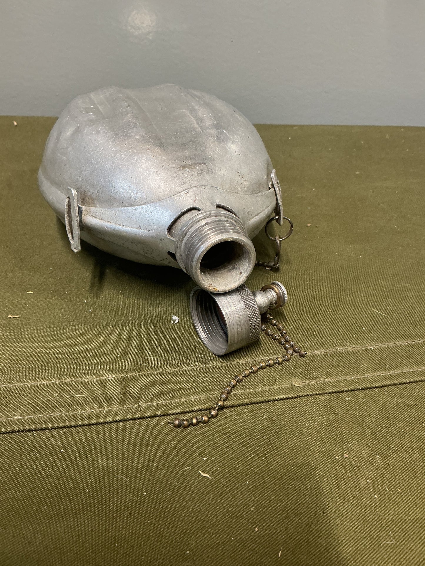 WW11 Italian Military Aluminum Canteen