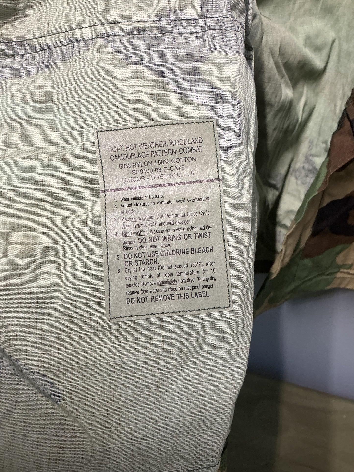 U.S. Military Woodland BDU SHIRT Small Regular