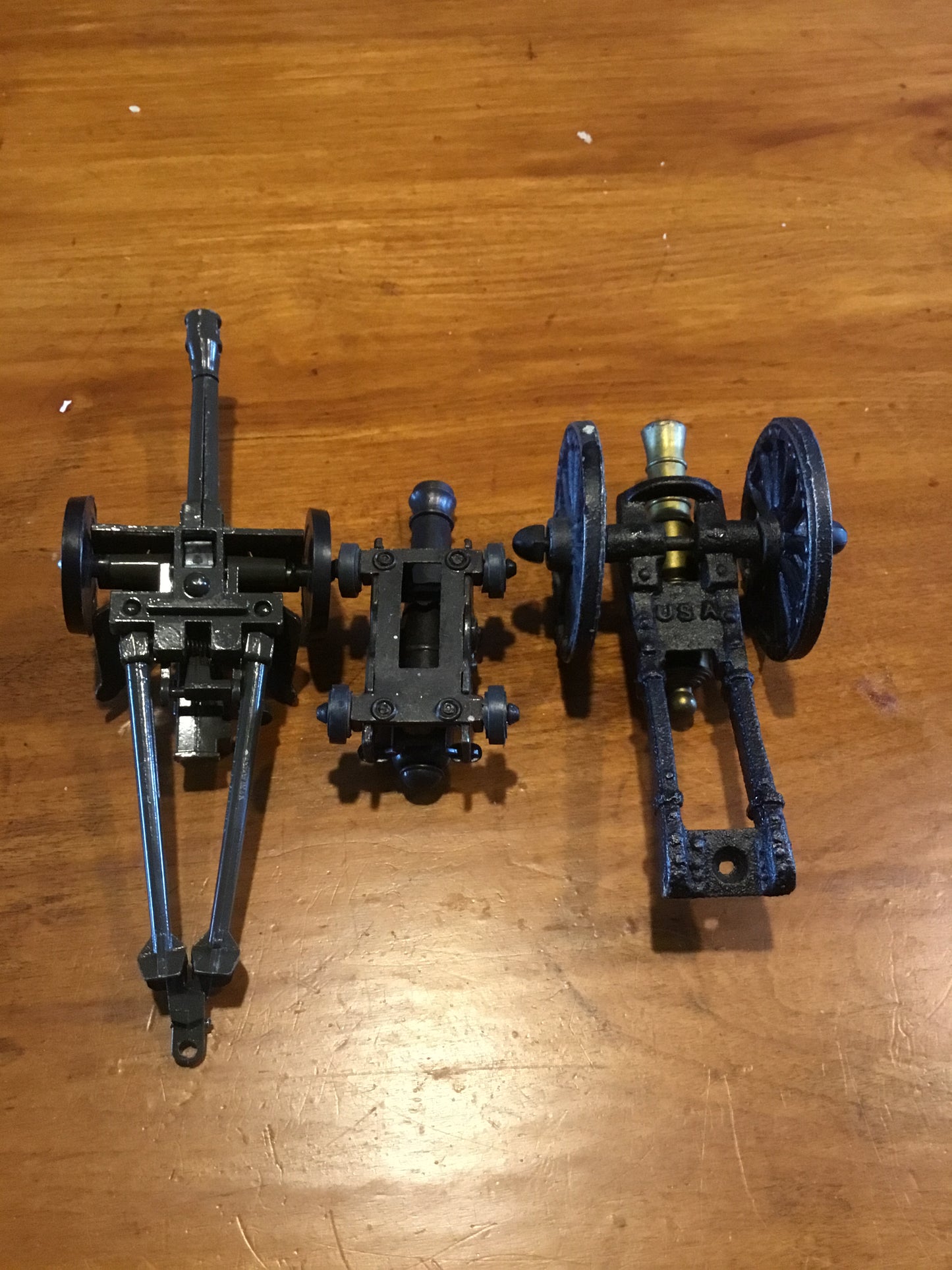 Lot of 3 Medal Toy Cannons