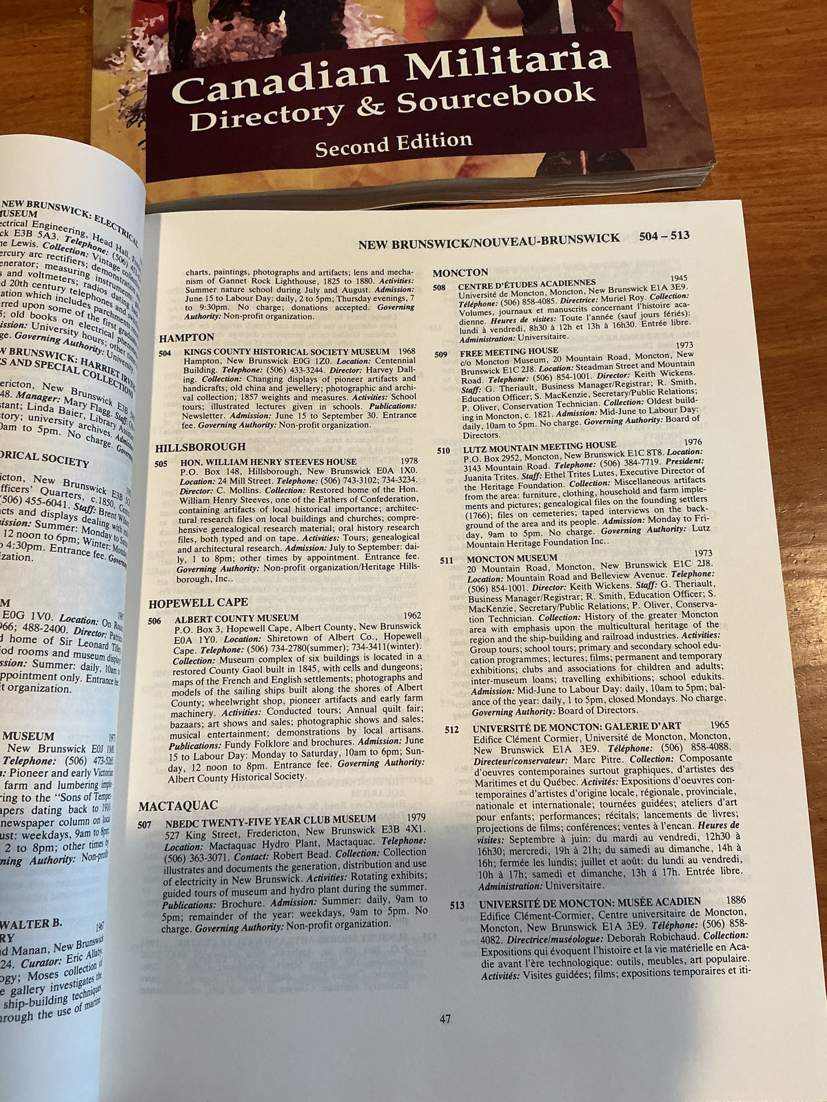 Lot of Two Canadian Military Directory’s Canadian Museums and Militaria Directory