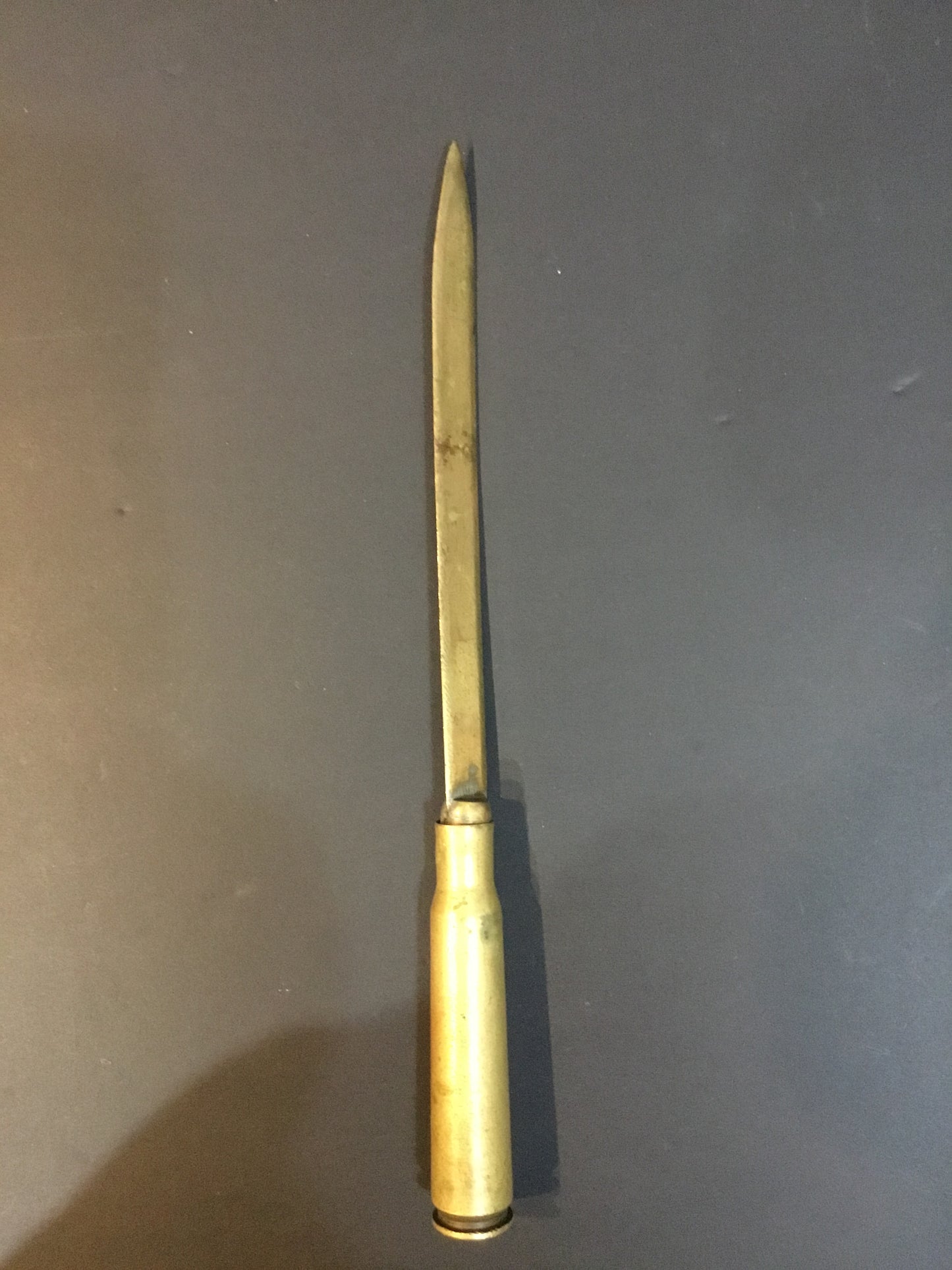 WW11 Brass Trench Art Letter opener , 50 Cal shell
