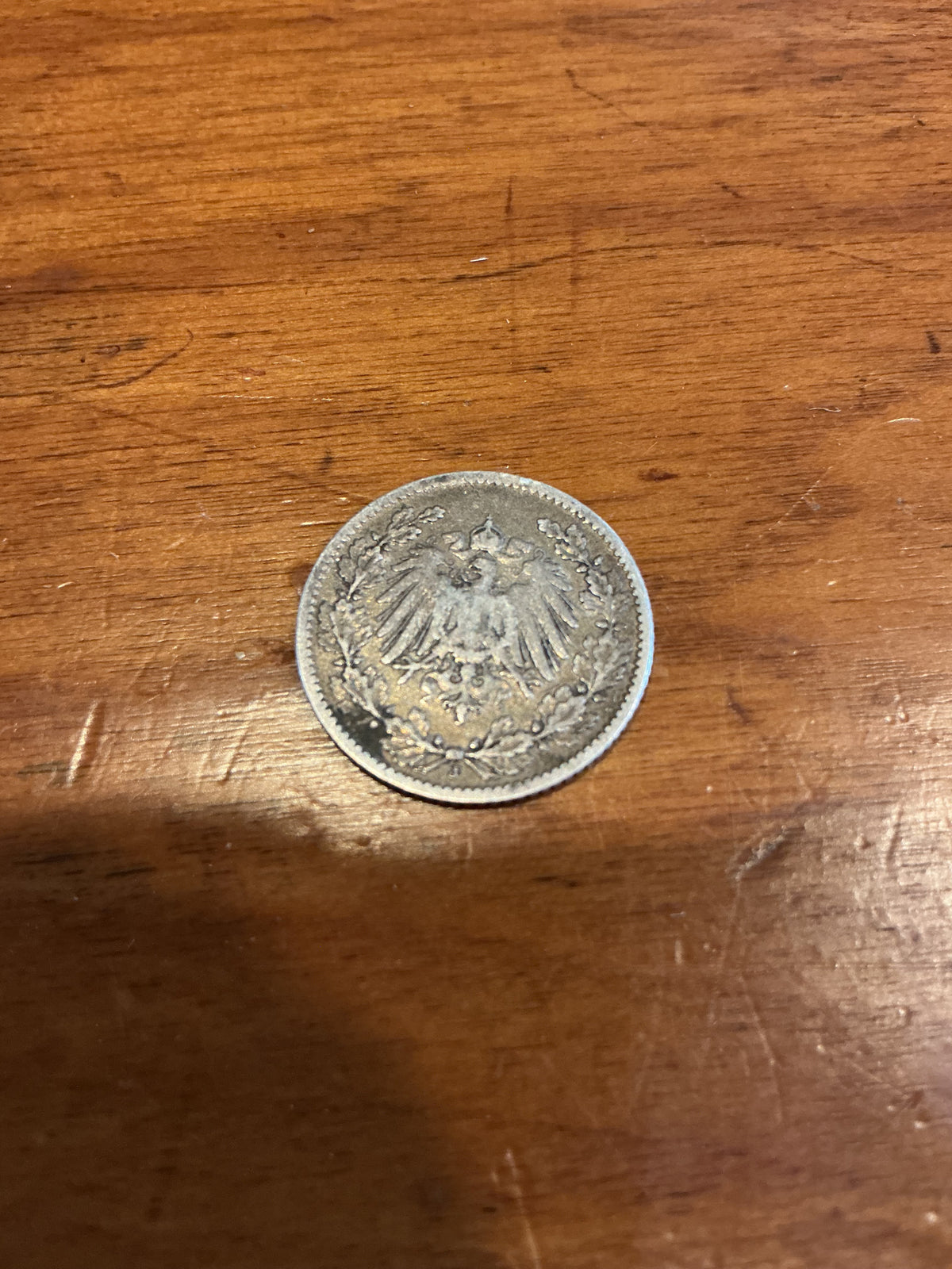 1905 Germany 1/2 Mark Silver Coin