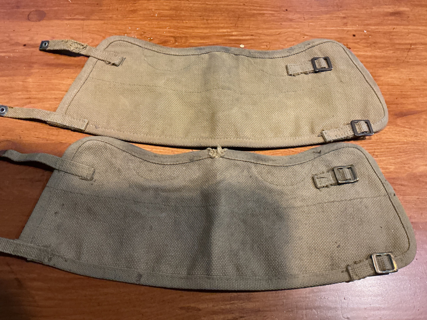 Pair WW11 Canvas Gaiters Dated 1943-44