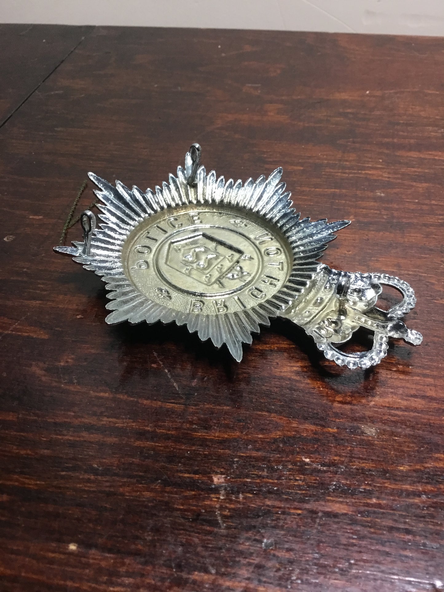 Brighton Borough Police Helmet Plate - Queen's Crown