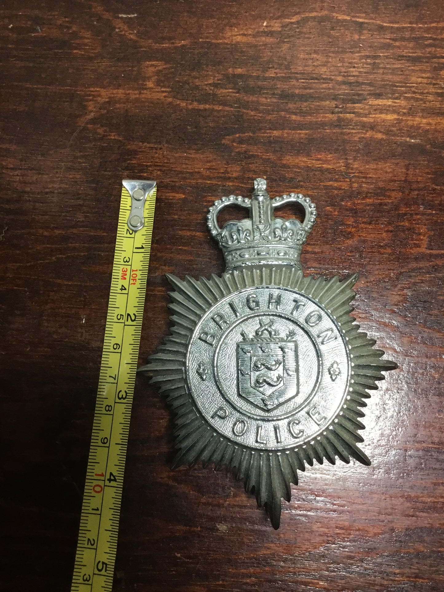 Brighton Borough Police Helmet Plate - Queen's Crown
