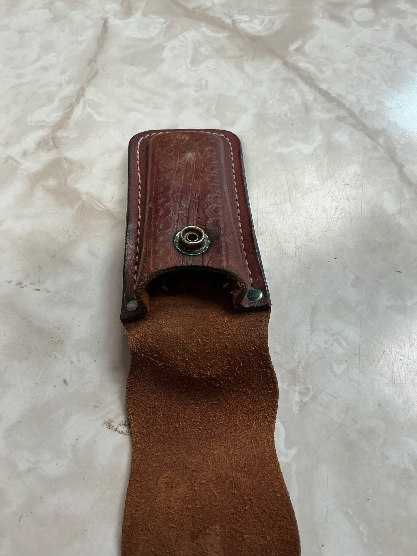 Vintage Case Folding Knife Leather Case