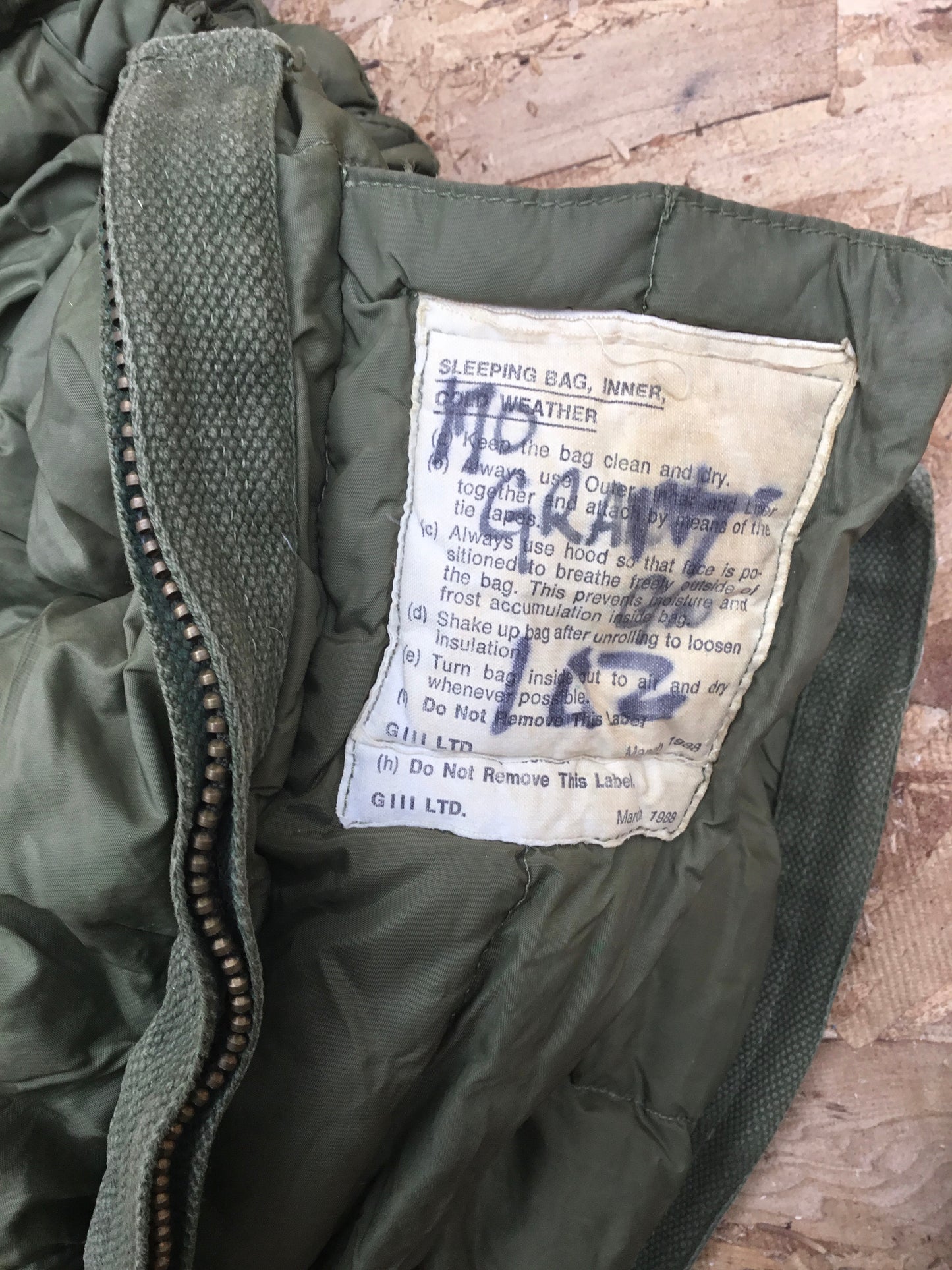 Single Canadian Military Down filled Sleeping Bag and Compression Bag