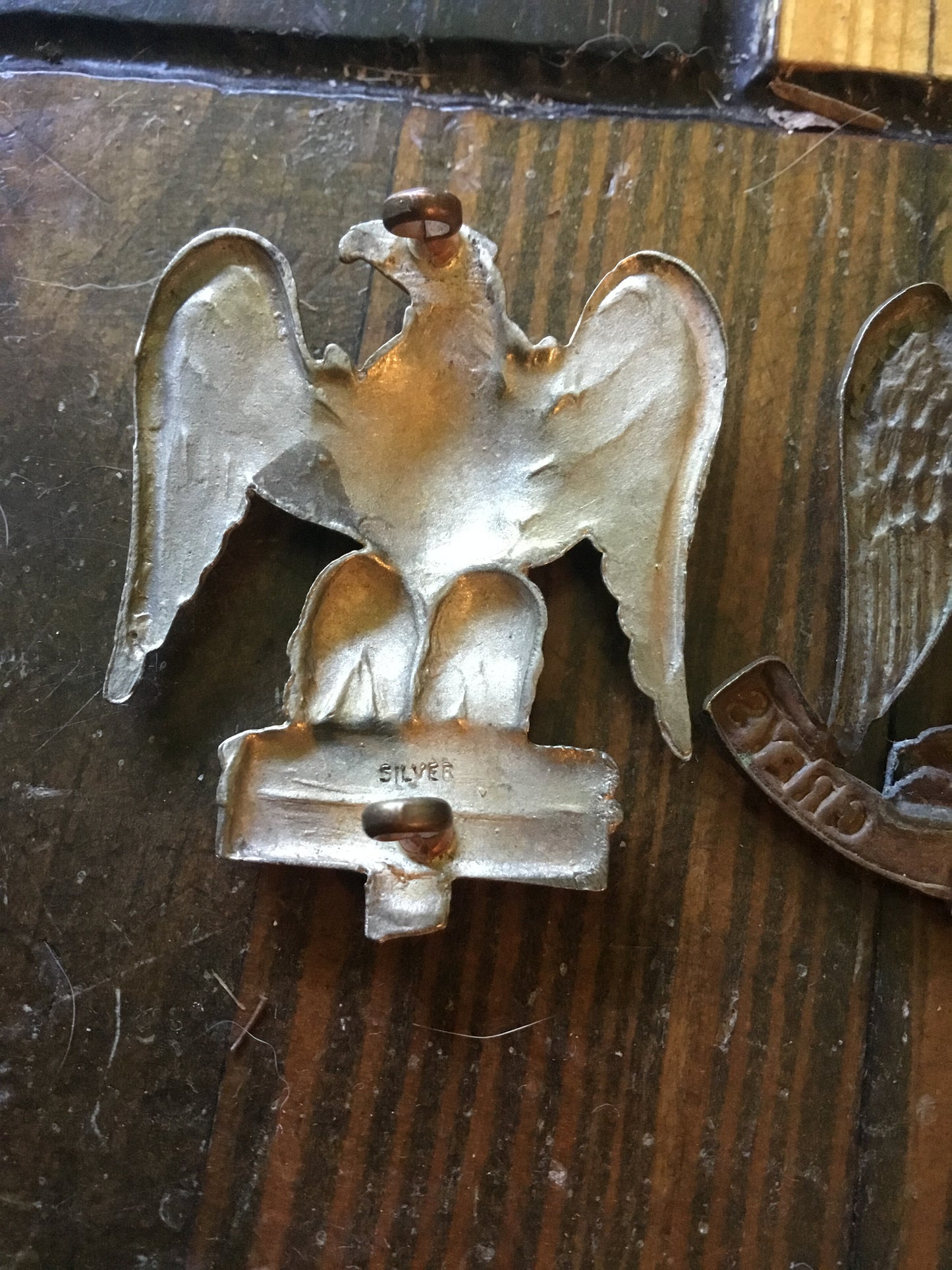 Two Royal Scots Greys Badges one Stamped Silver