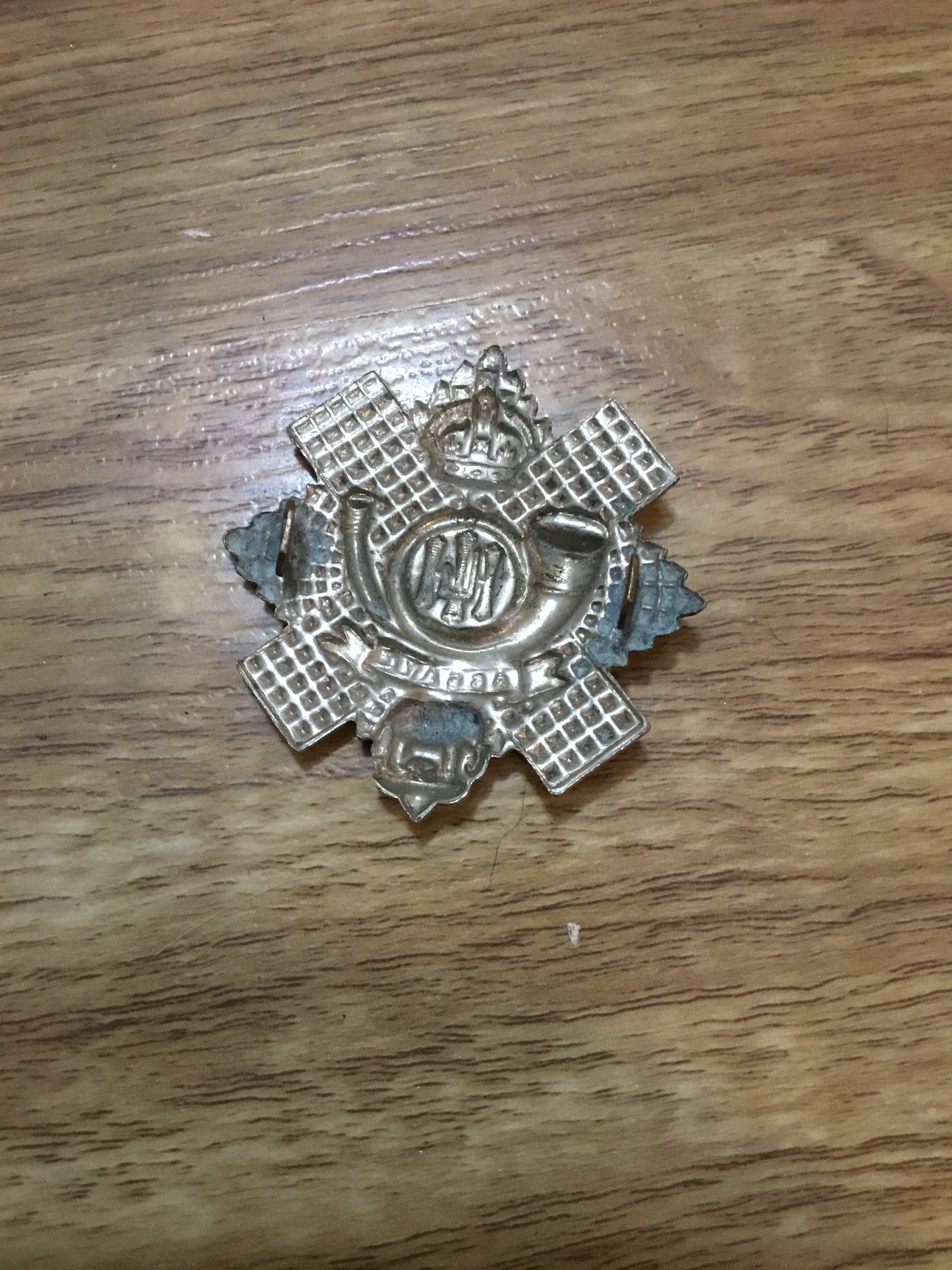 British Army - Highland Light Infantry Regiment KC Cap Badge