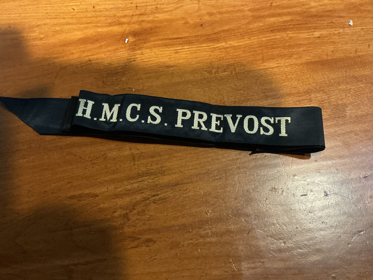 Canadian Navy HMCS Prevost Cap Tally Full Length Cap Tally