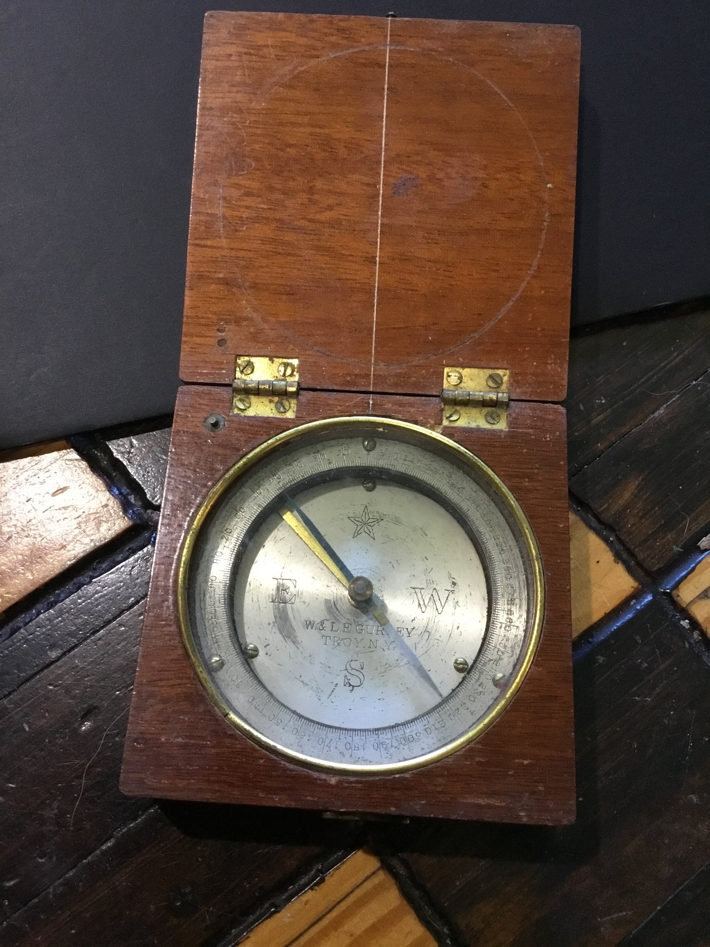 Small Antique Box Compass , by W & L.E. Gurley ,1918