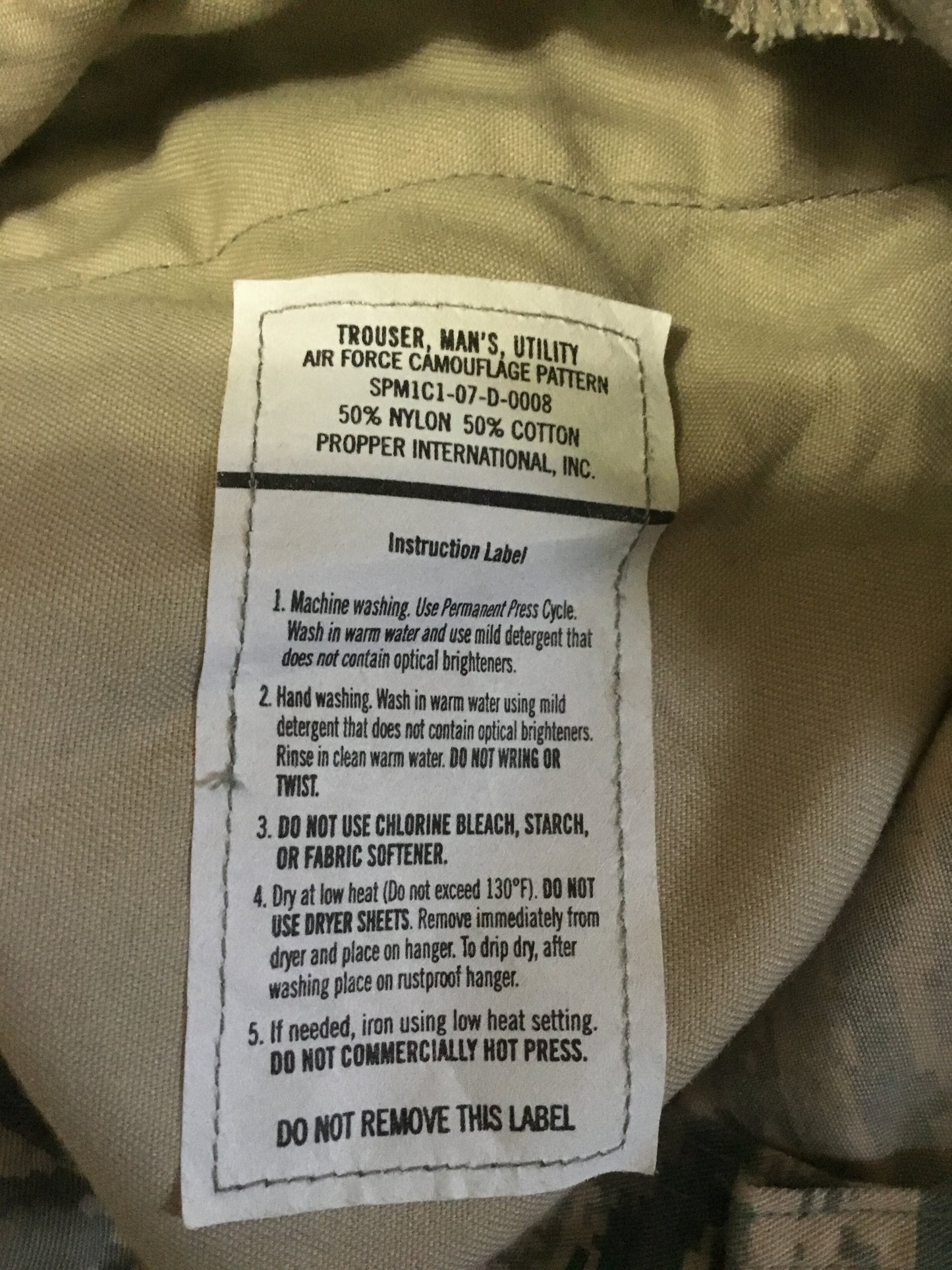 U.S. Air Force Camouflage Pants Large Regular