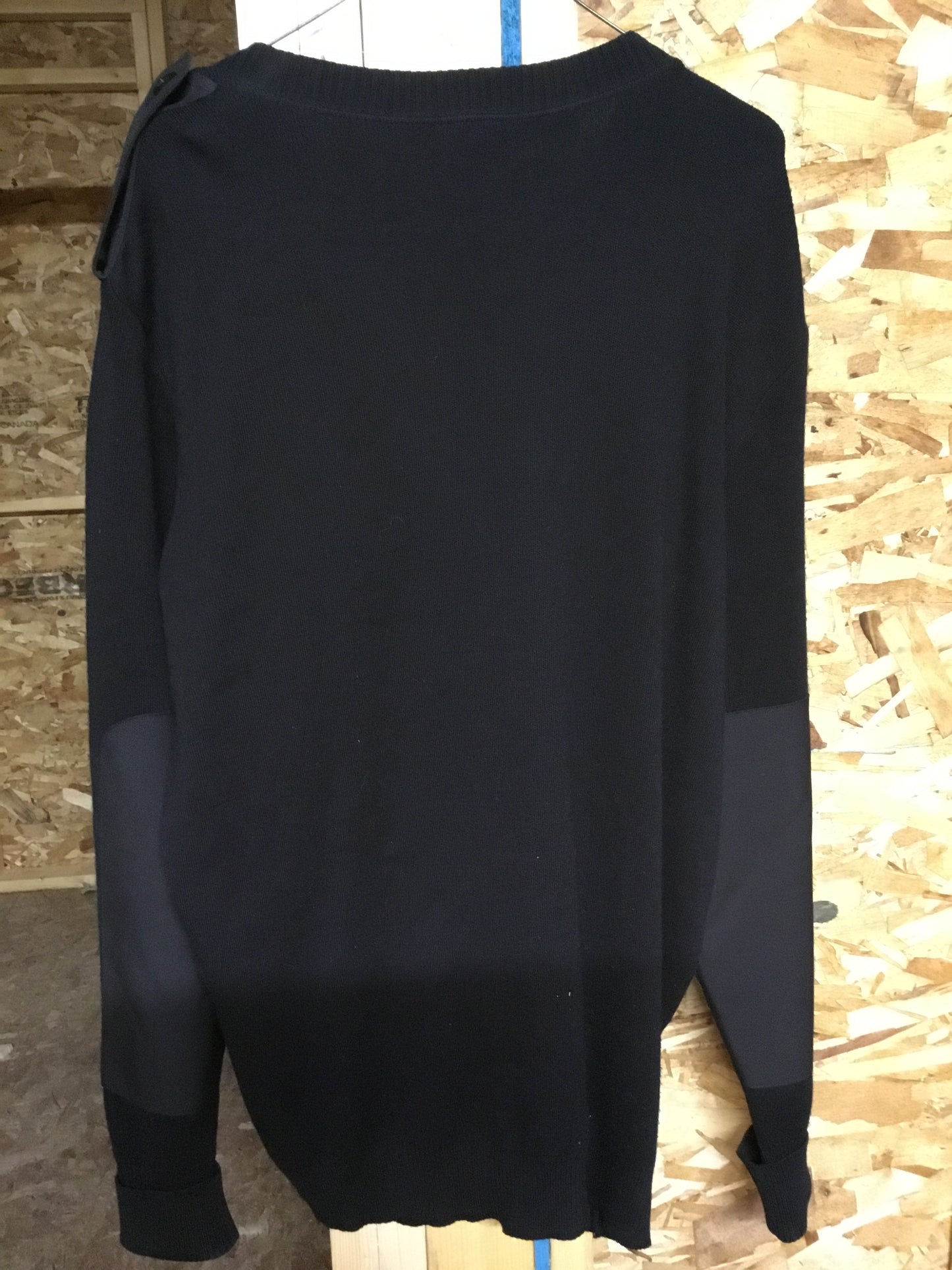 Black Canadian Navy Wool Sweater Large Tall