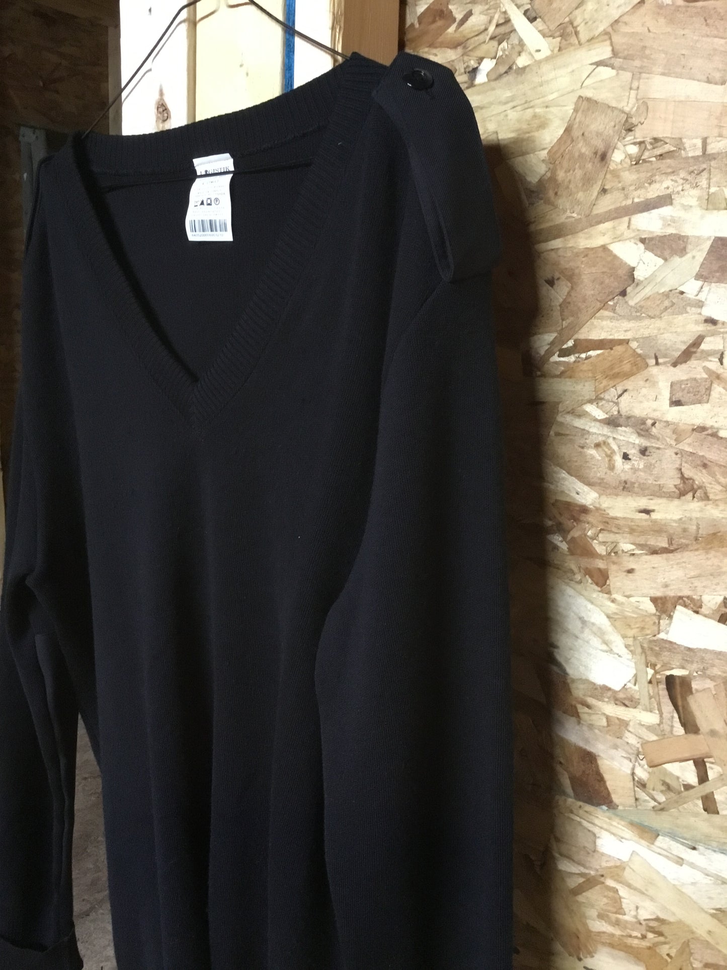 Black Canadian Navy Wool Sweater Large Tall